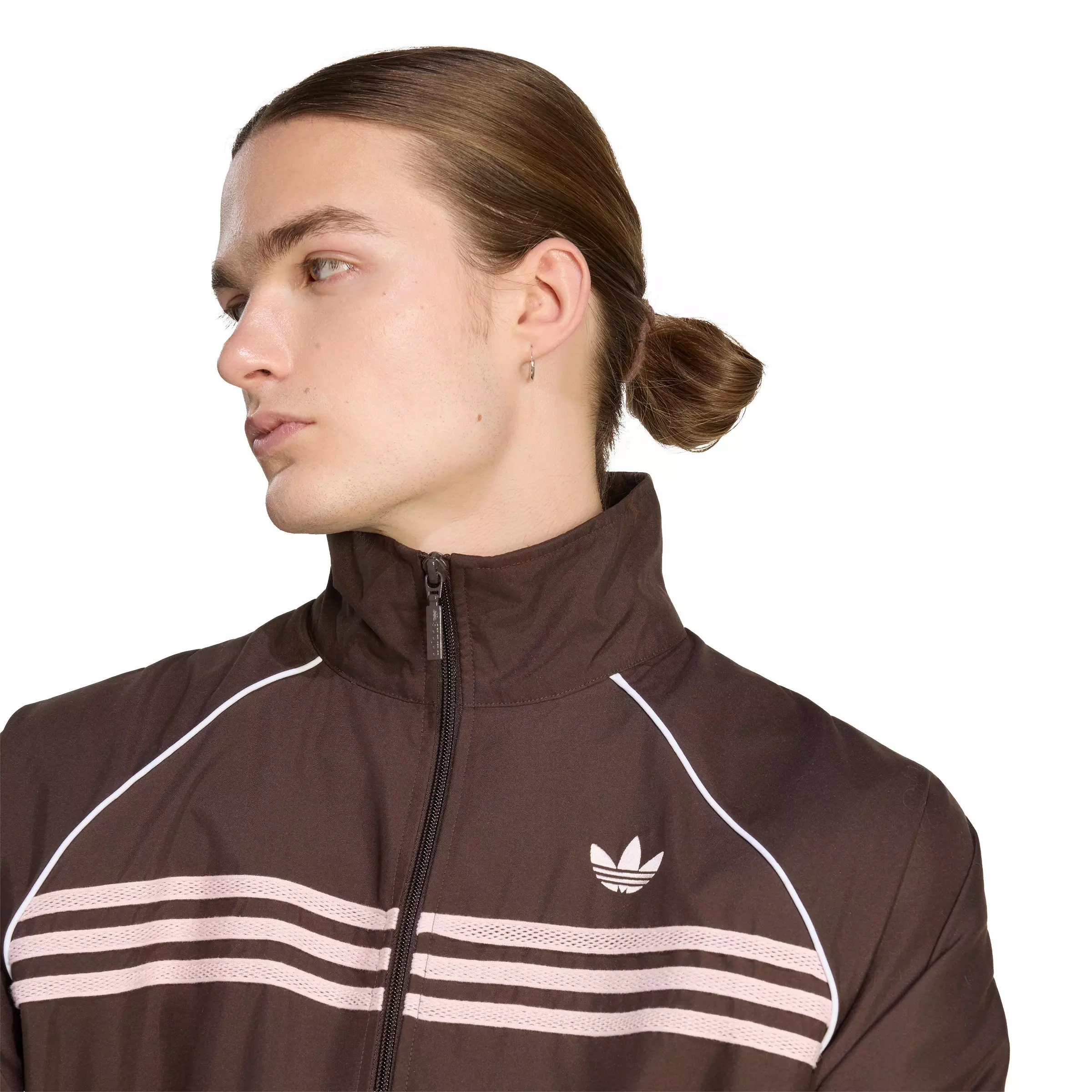 adidas Originals Men's Chest Stripes Track Top - Coffee - COFFEE