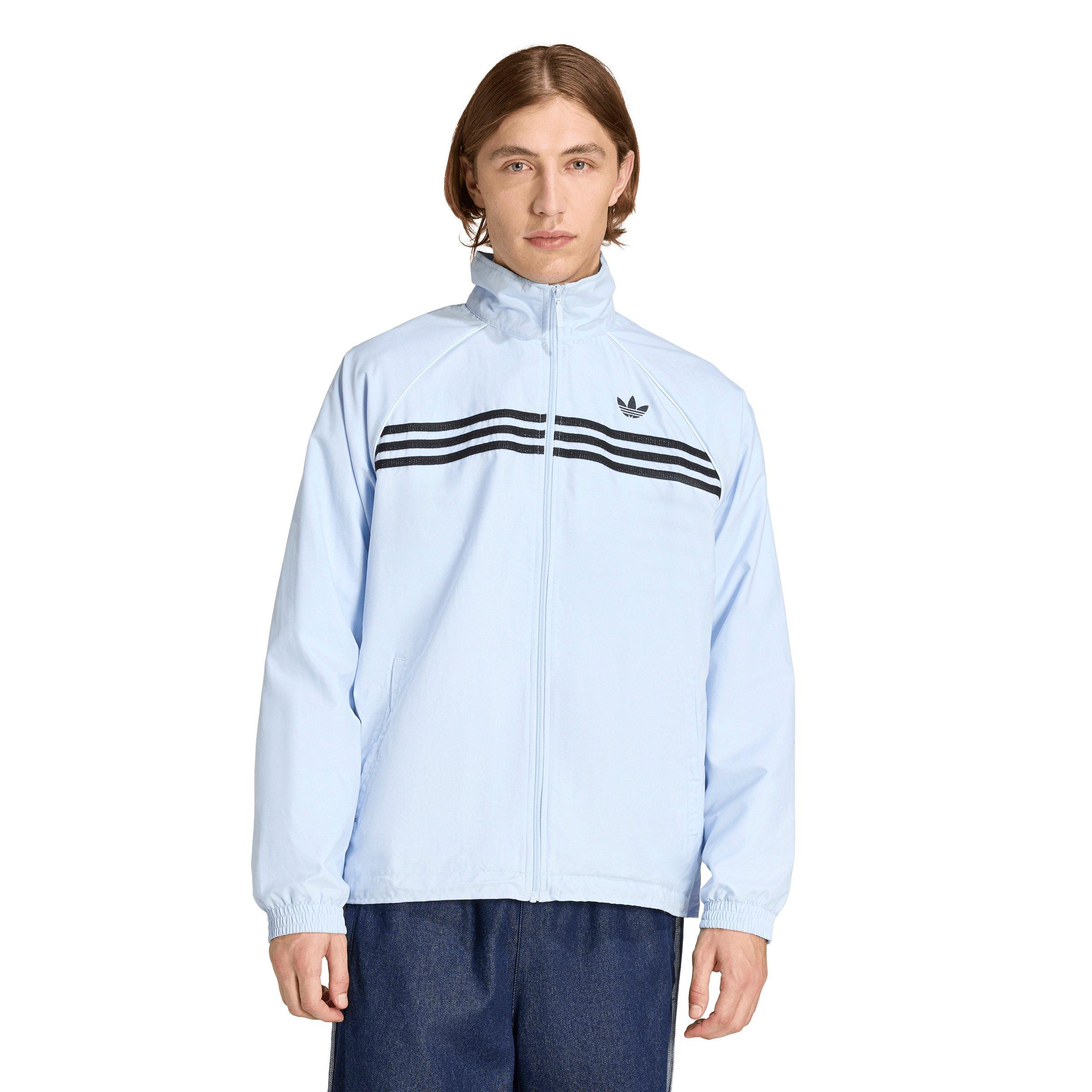 adidas Originals Men's Chest Stripes Track Top -Lt Blue - LT BLUE Thumbnail View 1