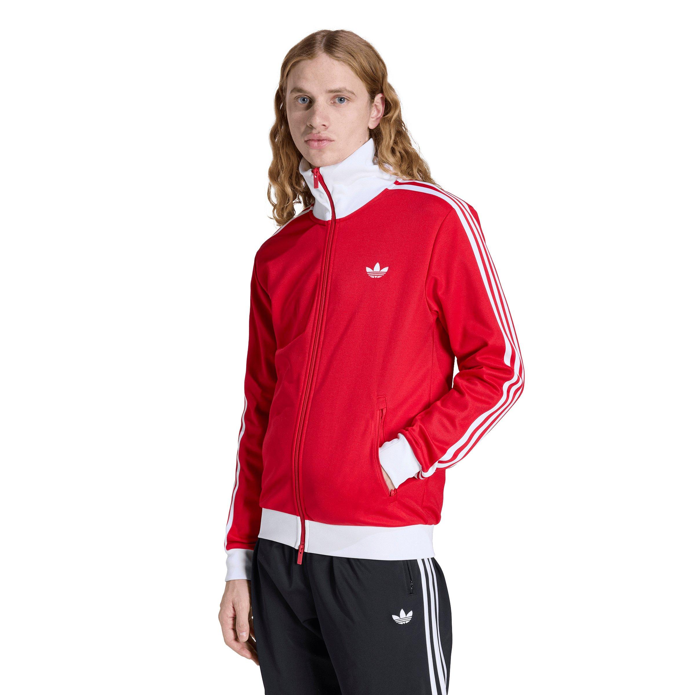 adidas Originals Men's Beckenbauer Classic Track Top - Red - RED Thumbnail View 1