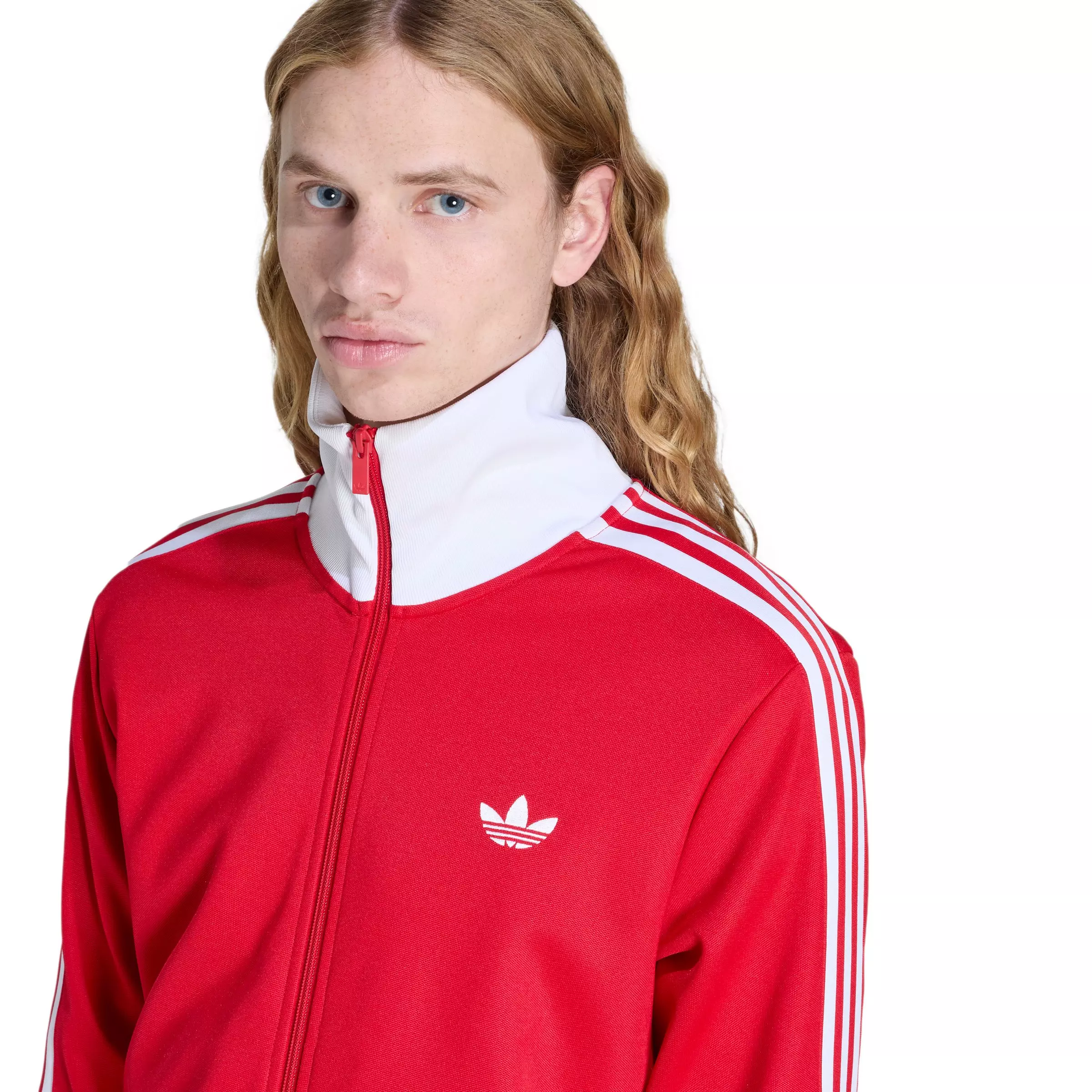 adidas Originals Men's Beckenbauer Classic Track Top - Red - RED