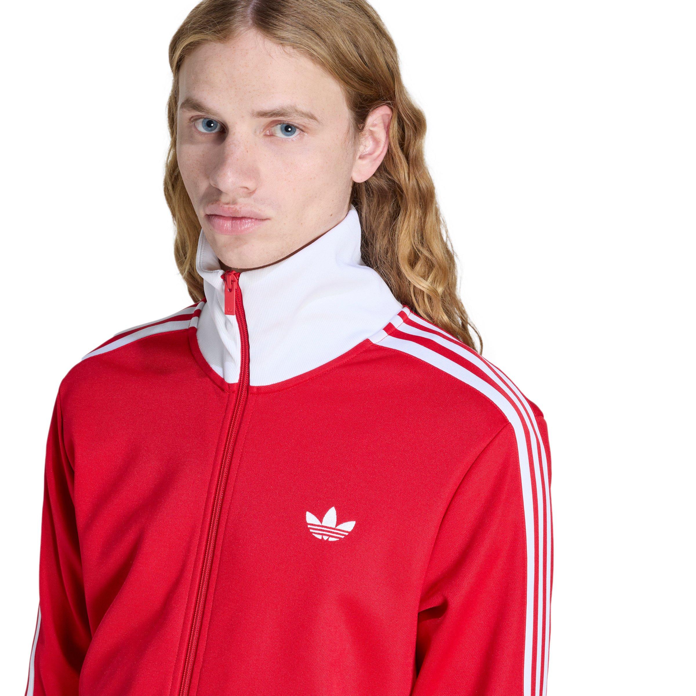 adidas Originals Men's Beckenbauer Classic Track Top -Red - RED Thumbnail View 3