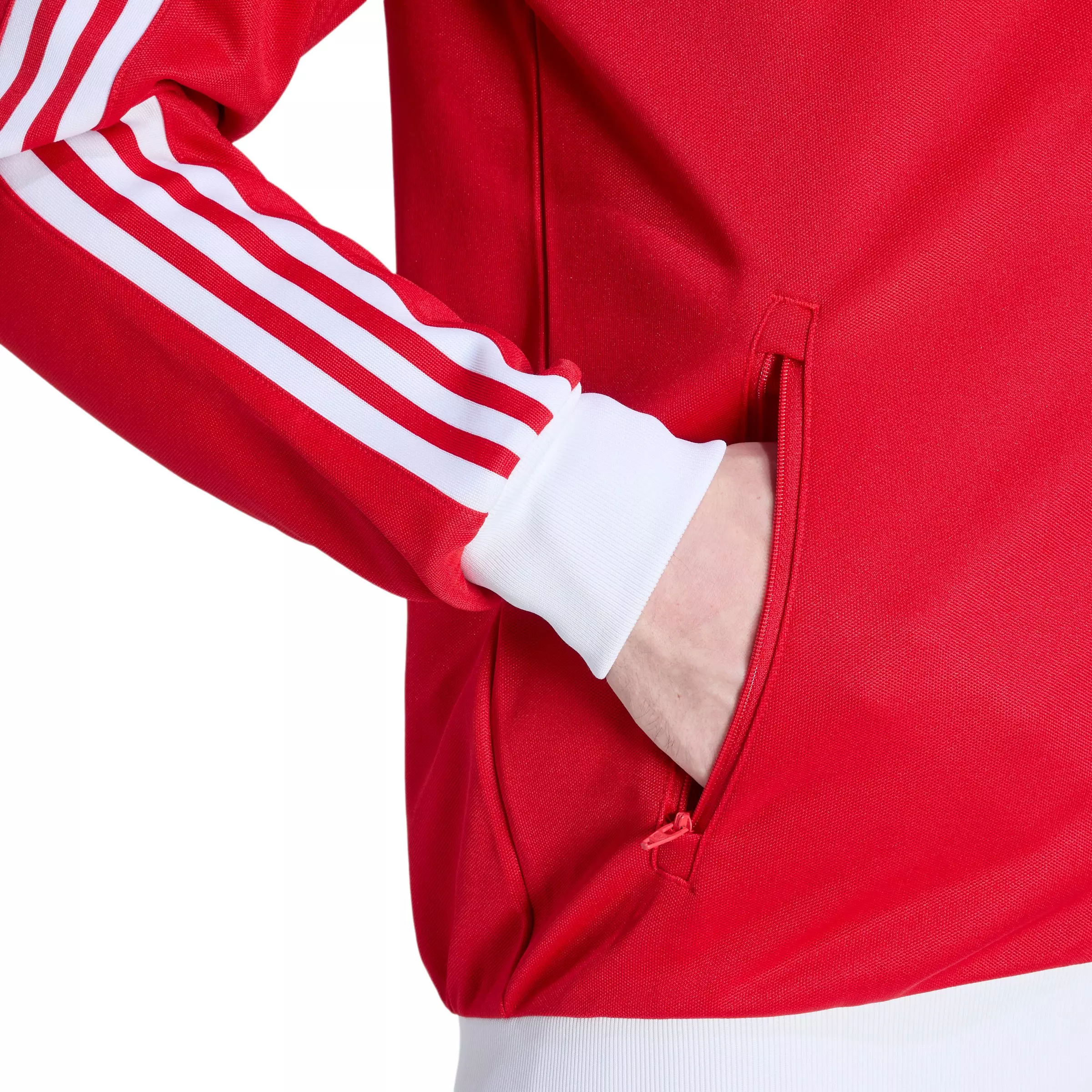 adidas Originals Men's Beckenbauer Classic Track Top - Red - RED