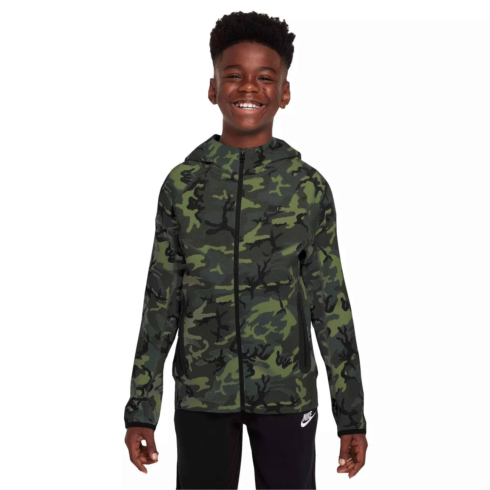 Nike Big Boys' Tech Fleece Camo Full-Zip Jacket - CAMO