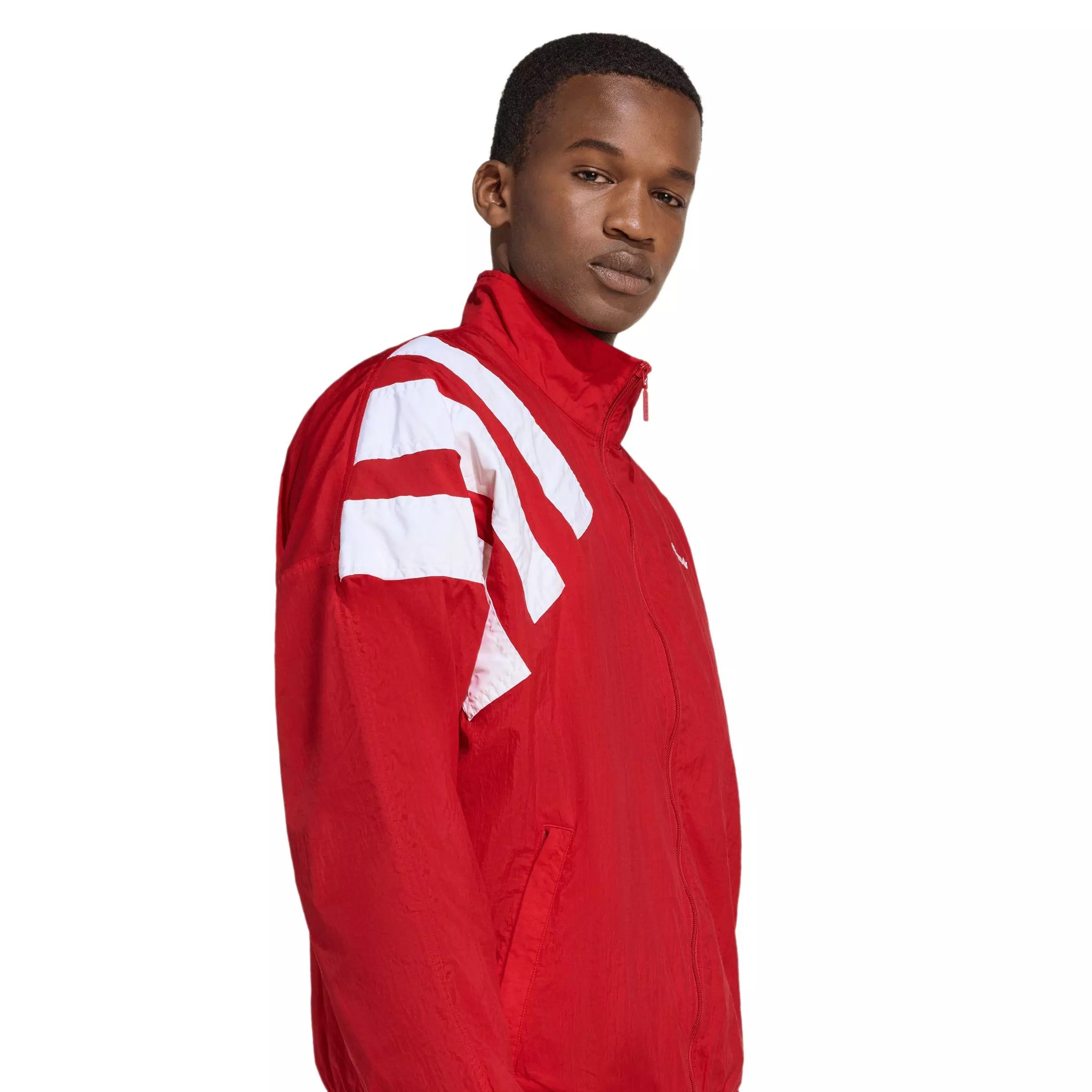 adidas Originals Men's Archive Blocked Track Top -Red/White - RED/WHITE