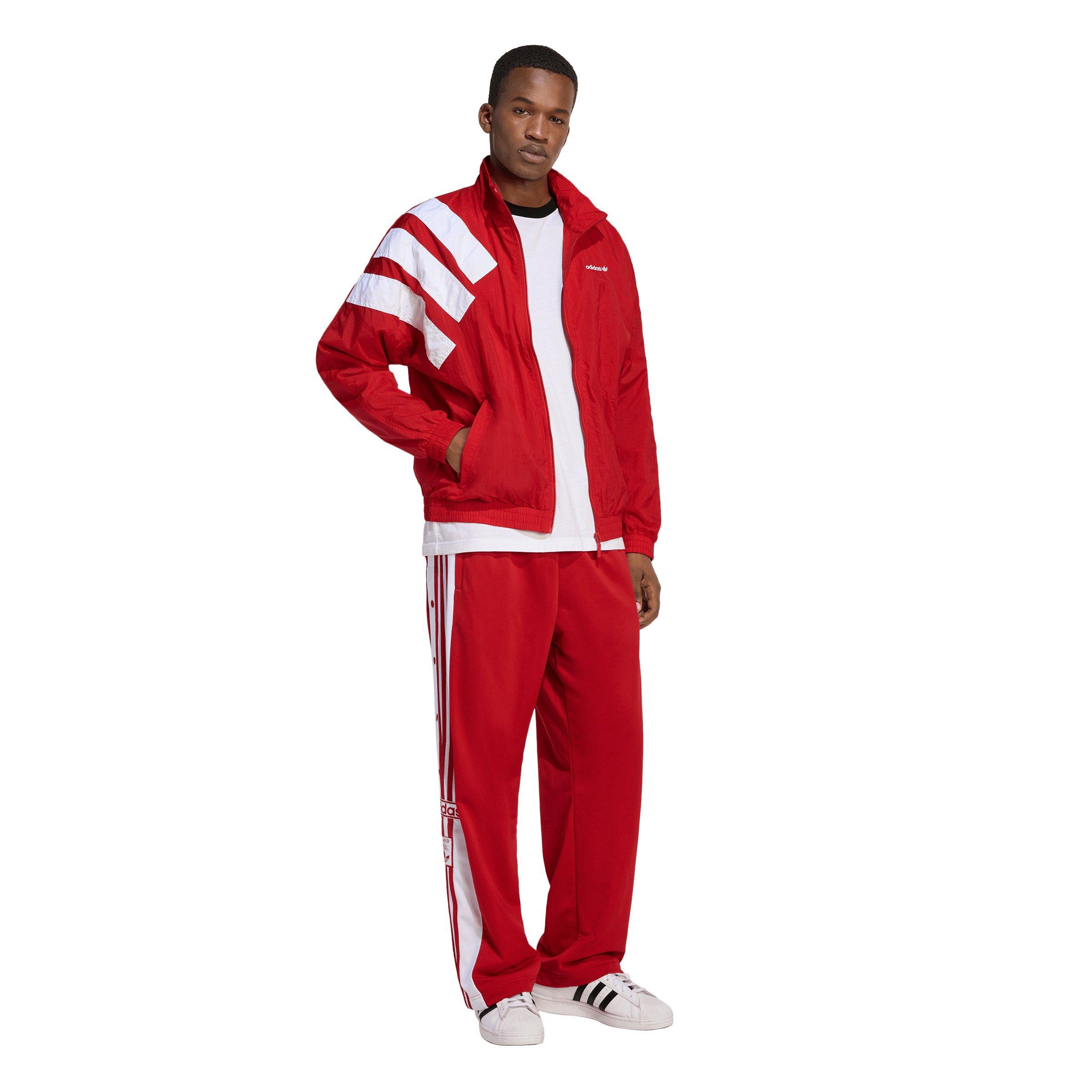 adidas Originals Men's Archive Blocked Track Top - Red/White - RED/WHITE Thumbnail View 5