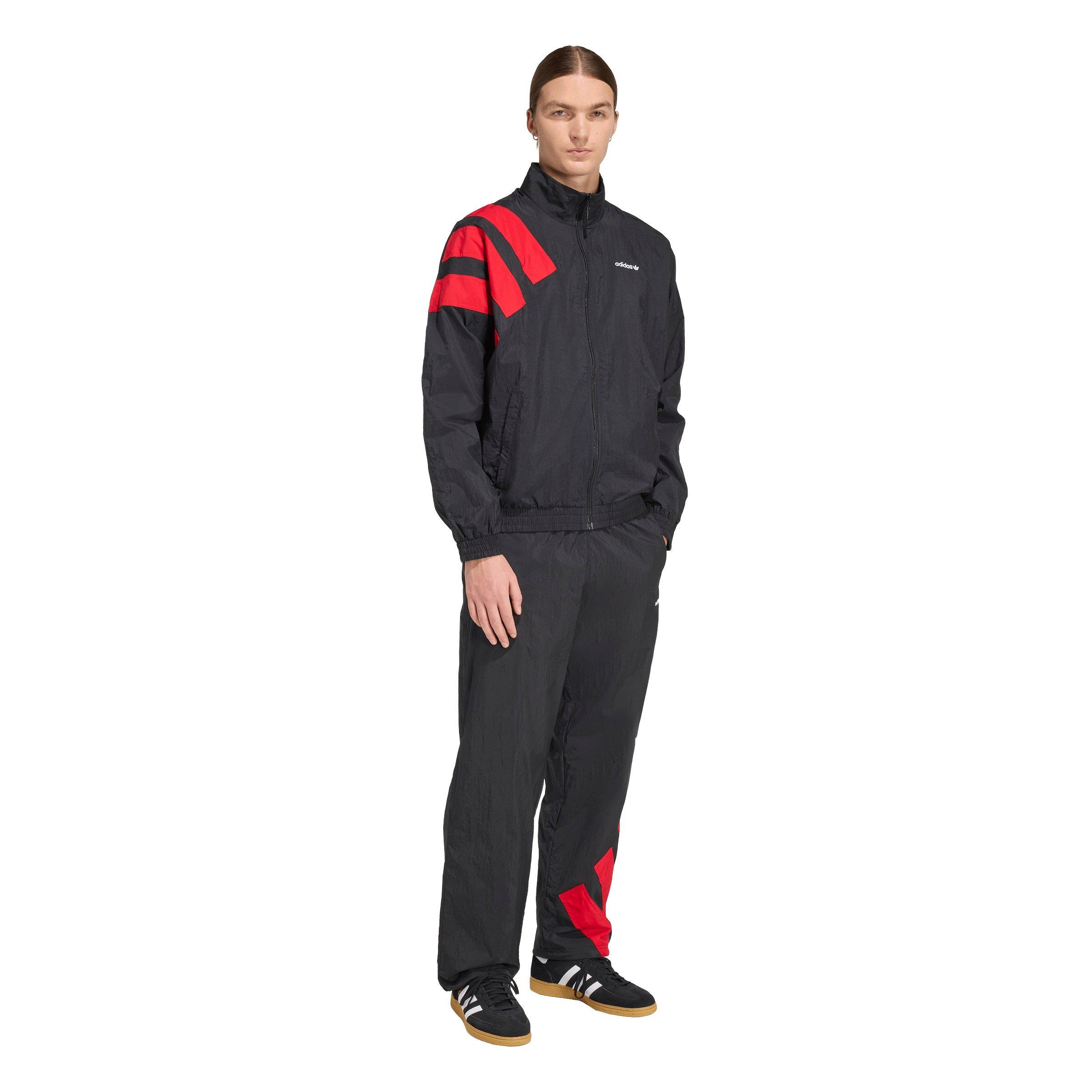 adidas Archive Blocked Track Top - Black/Red | Hibbett