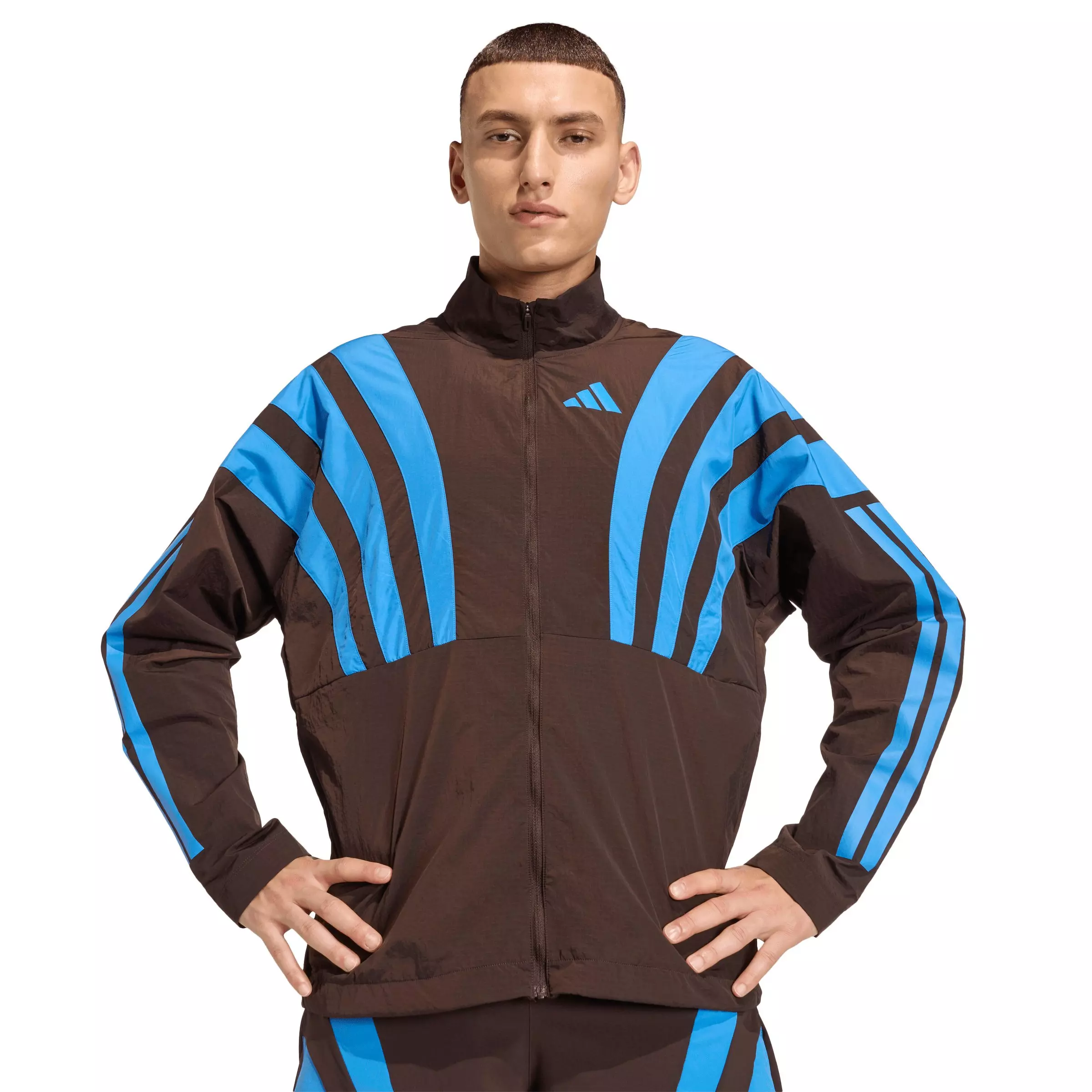 adidas Men's Adizero Archive Running Jacket -Coffee - COFFEE