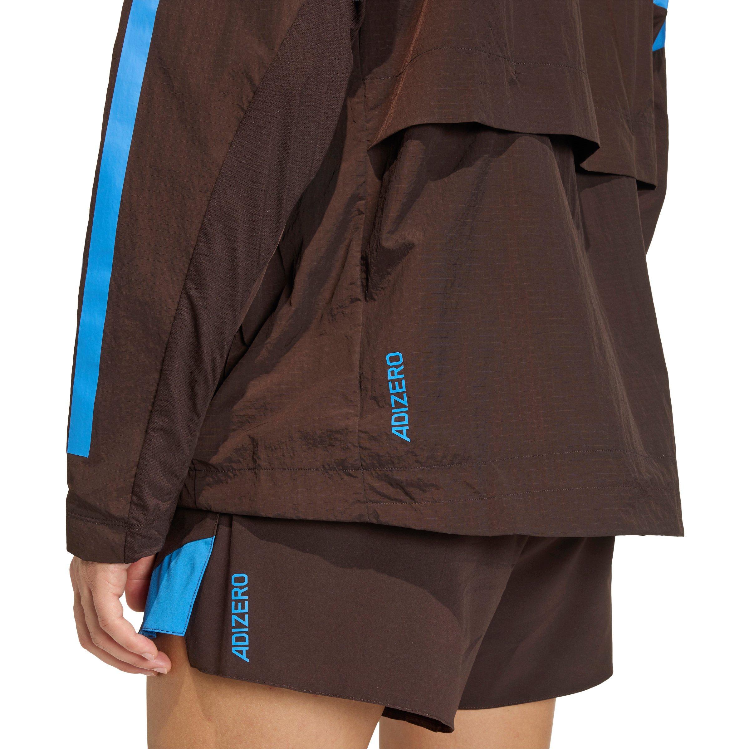 adidas Men's Adizero Archive Running Jacket -Coffee - COFFEE Thumbnail View 4