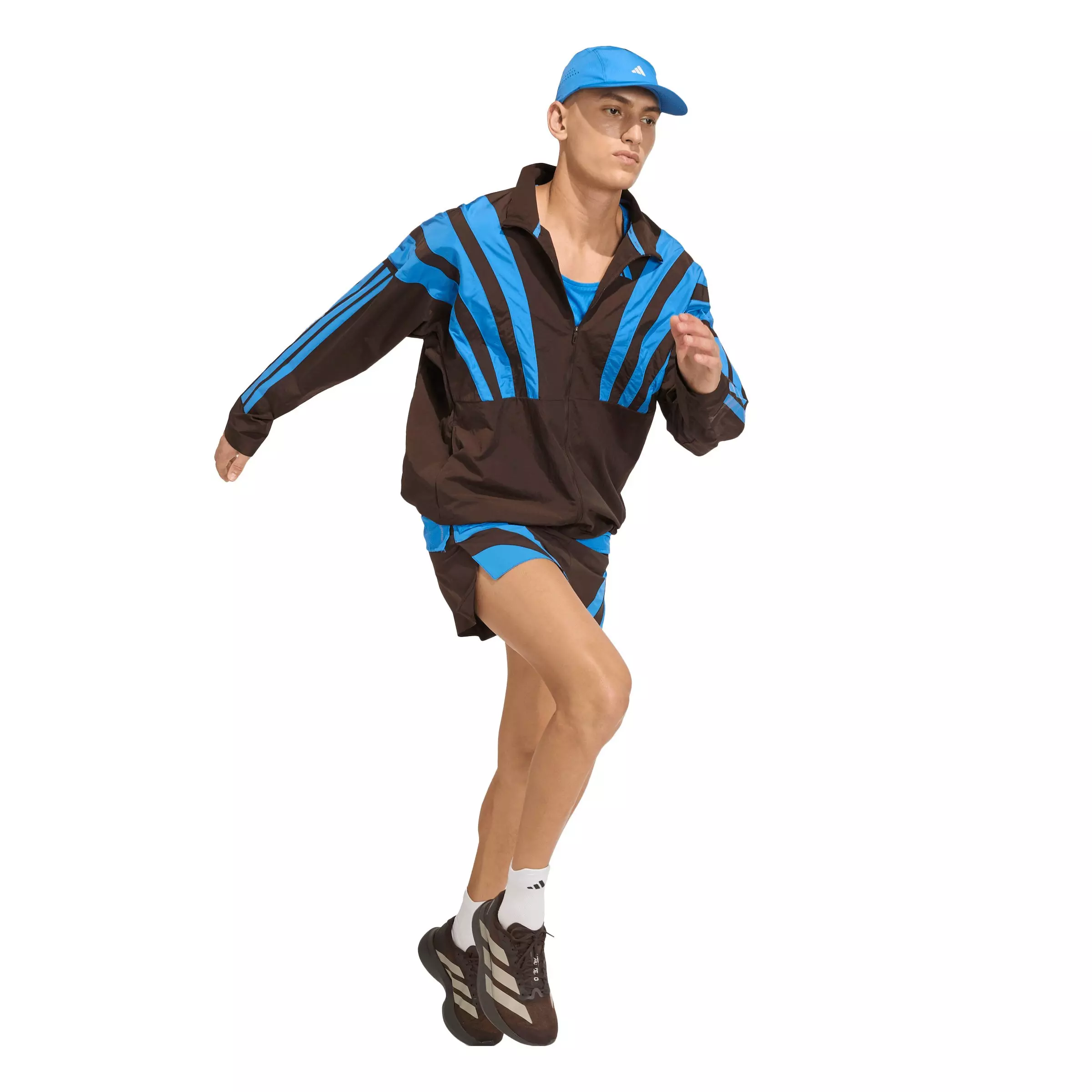 adidas Men's Adizero Archive Running Jacket - Coffee - COFFEE