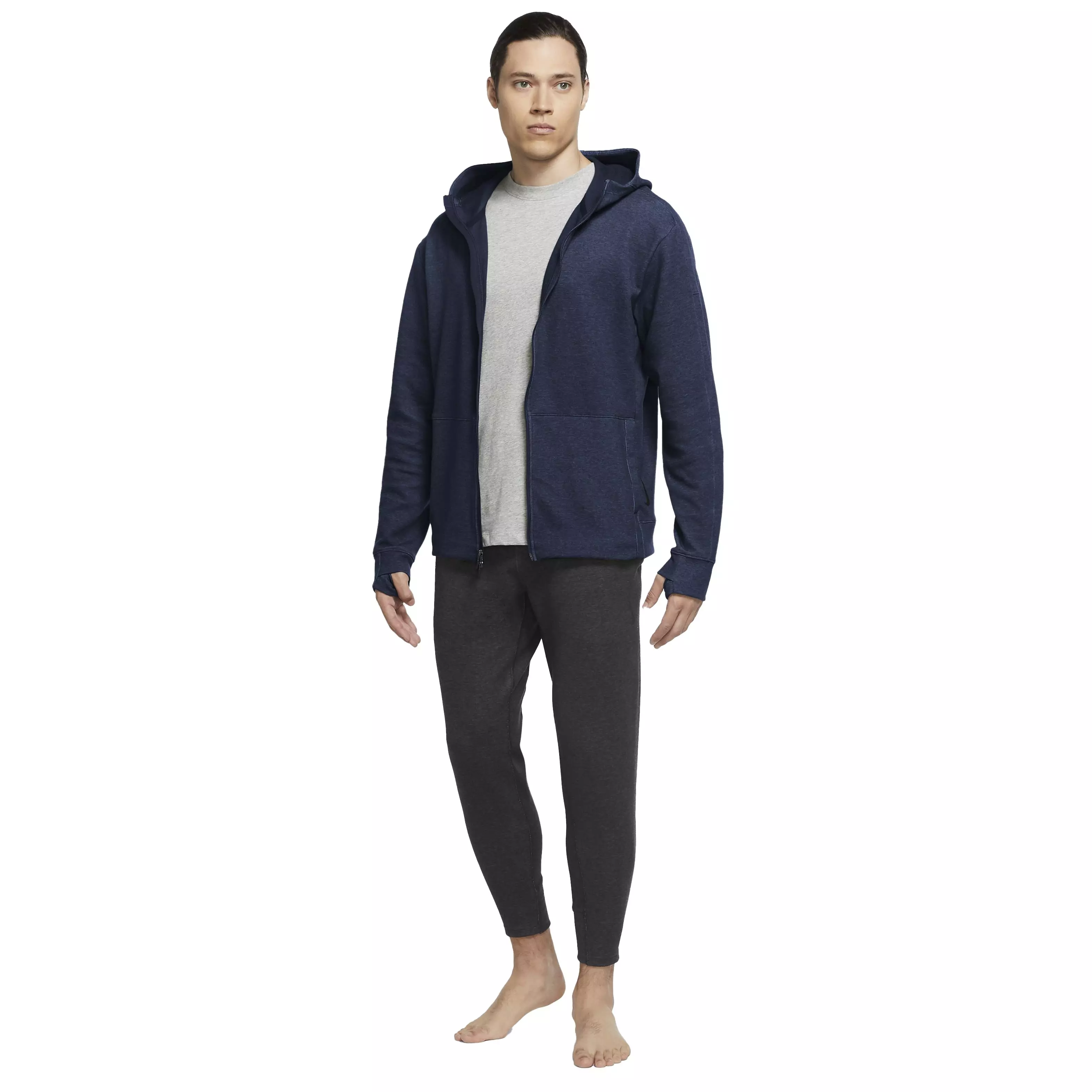 Nike Men's Yoga Full-Zip Hoodie - NAVY