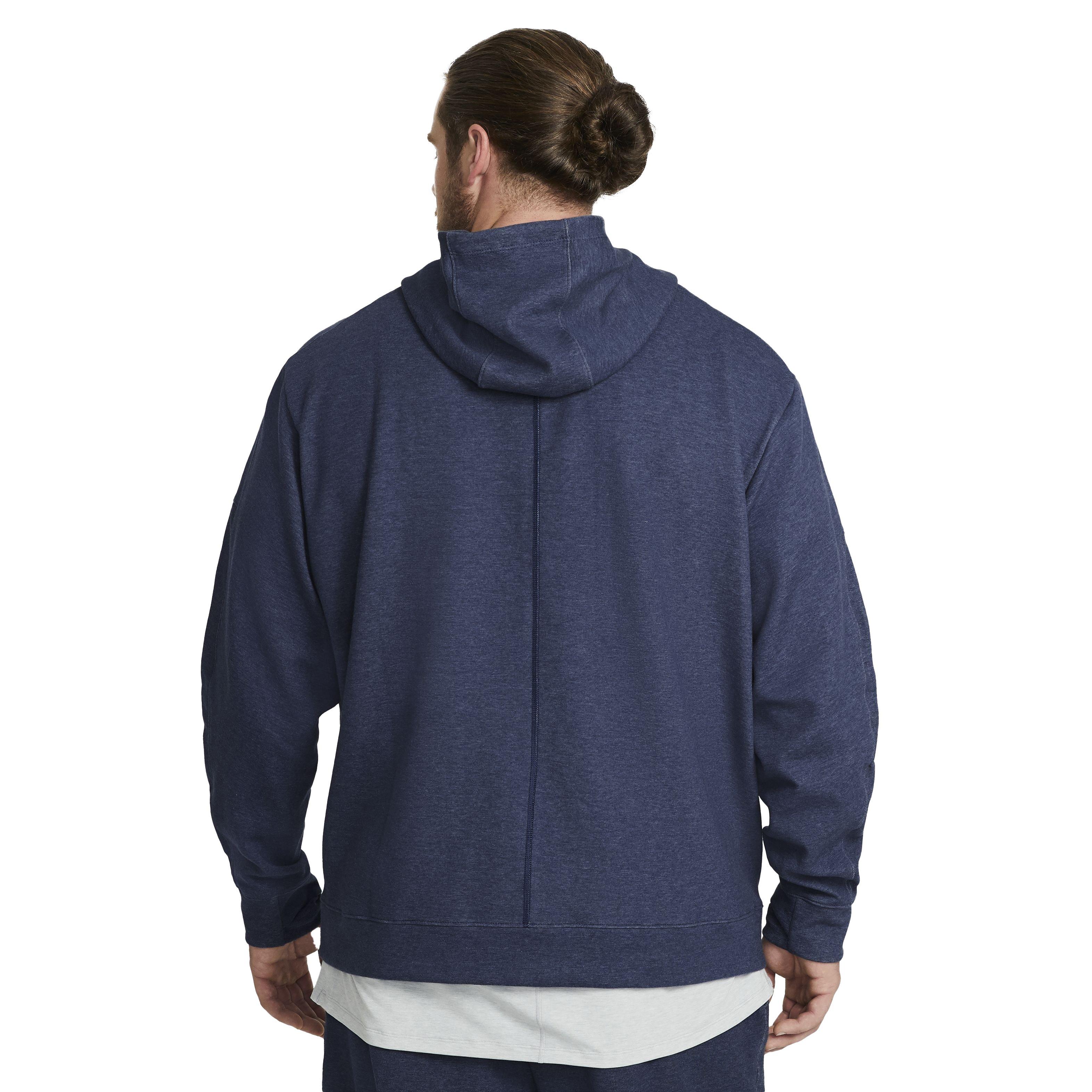 Nike Men's Yoga Full-Zip Hoodie - NAVY Thumbnail View 5