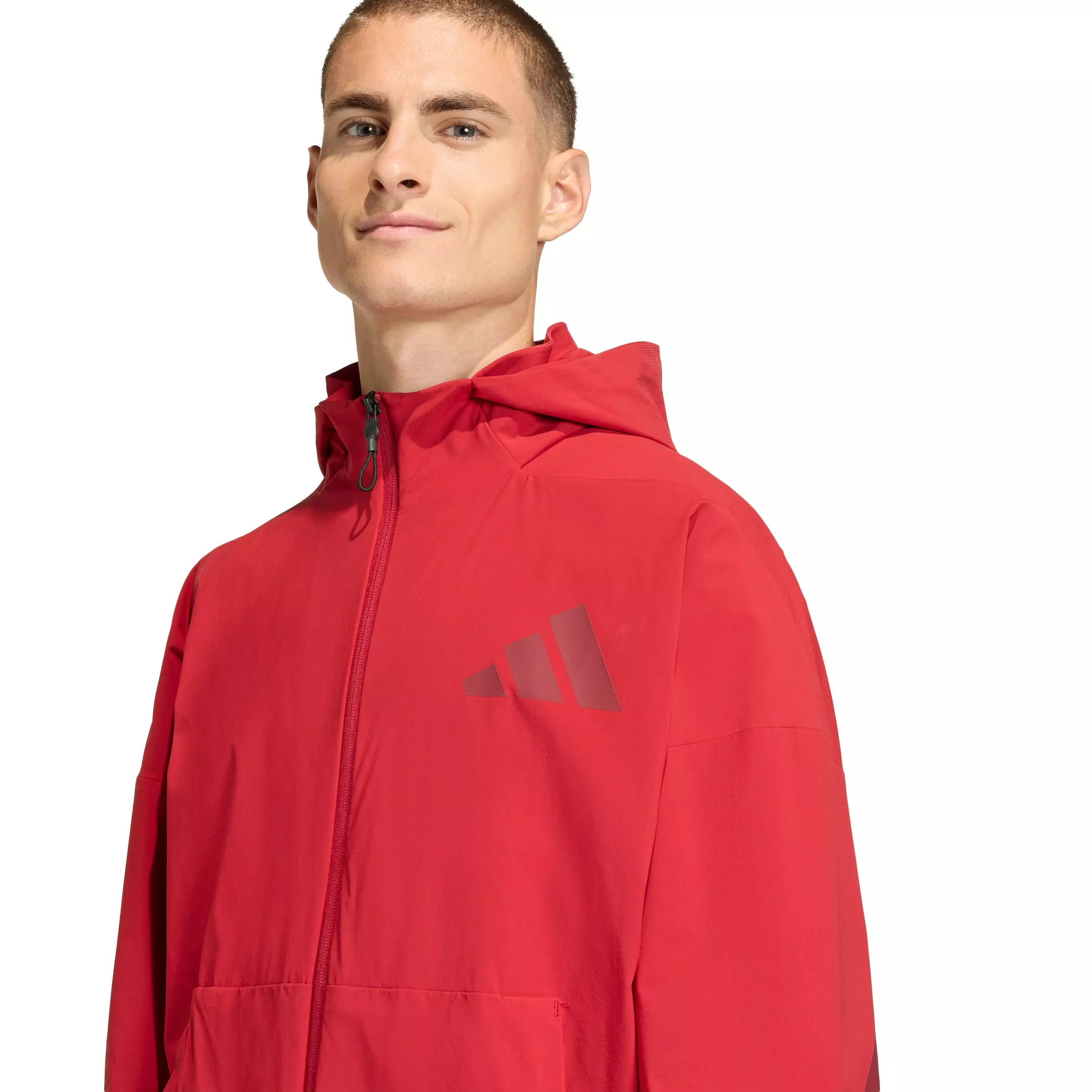 adidas Men's Z.N.E. Woven Track Top - Maroon - MAROON