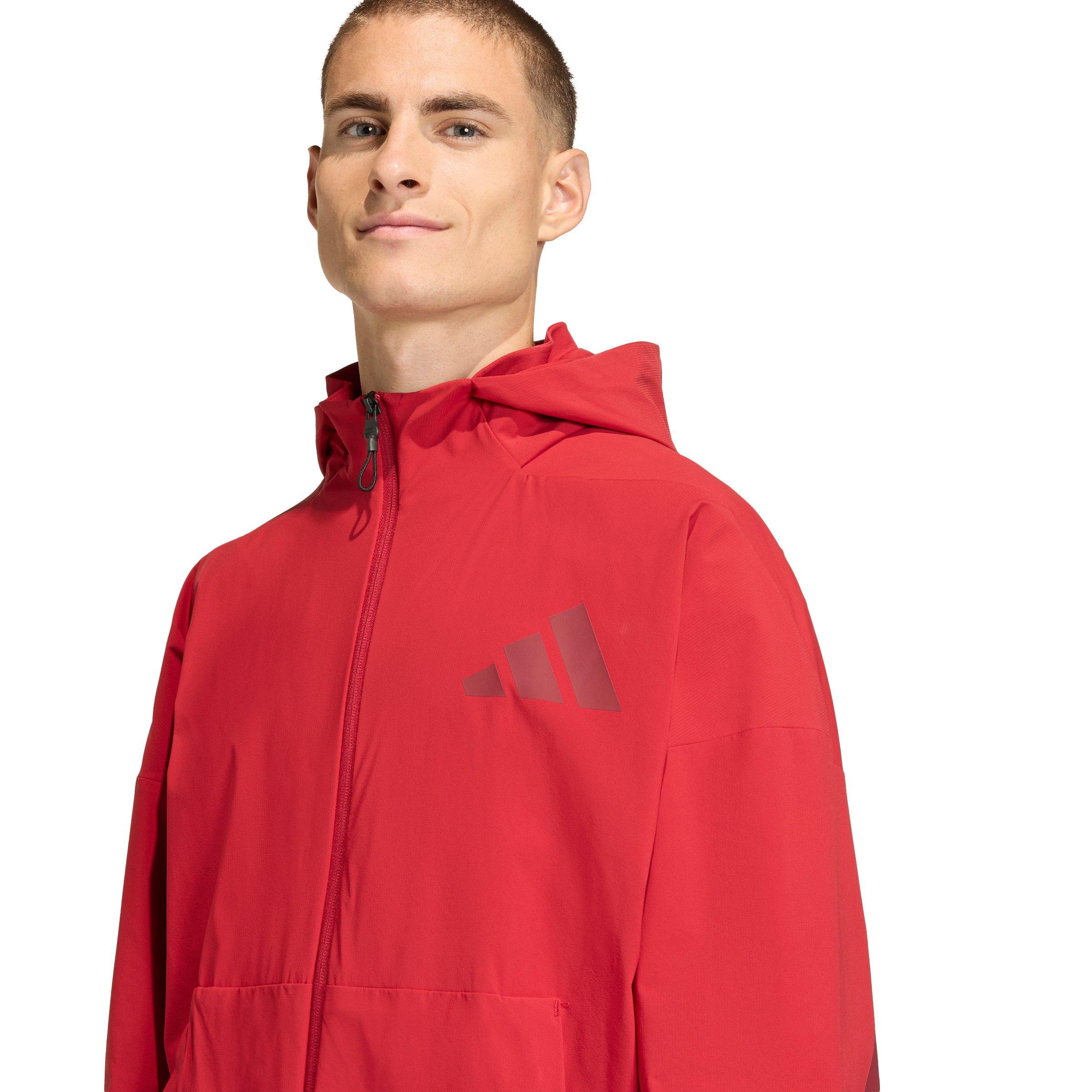 adidas Men's Z.N.E. Woven Track Top -Maroon - MAROON Thumbnail View 4