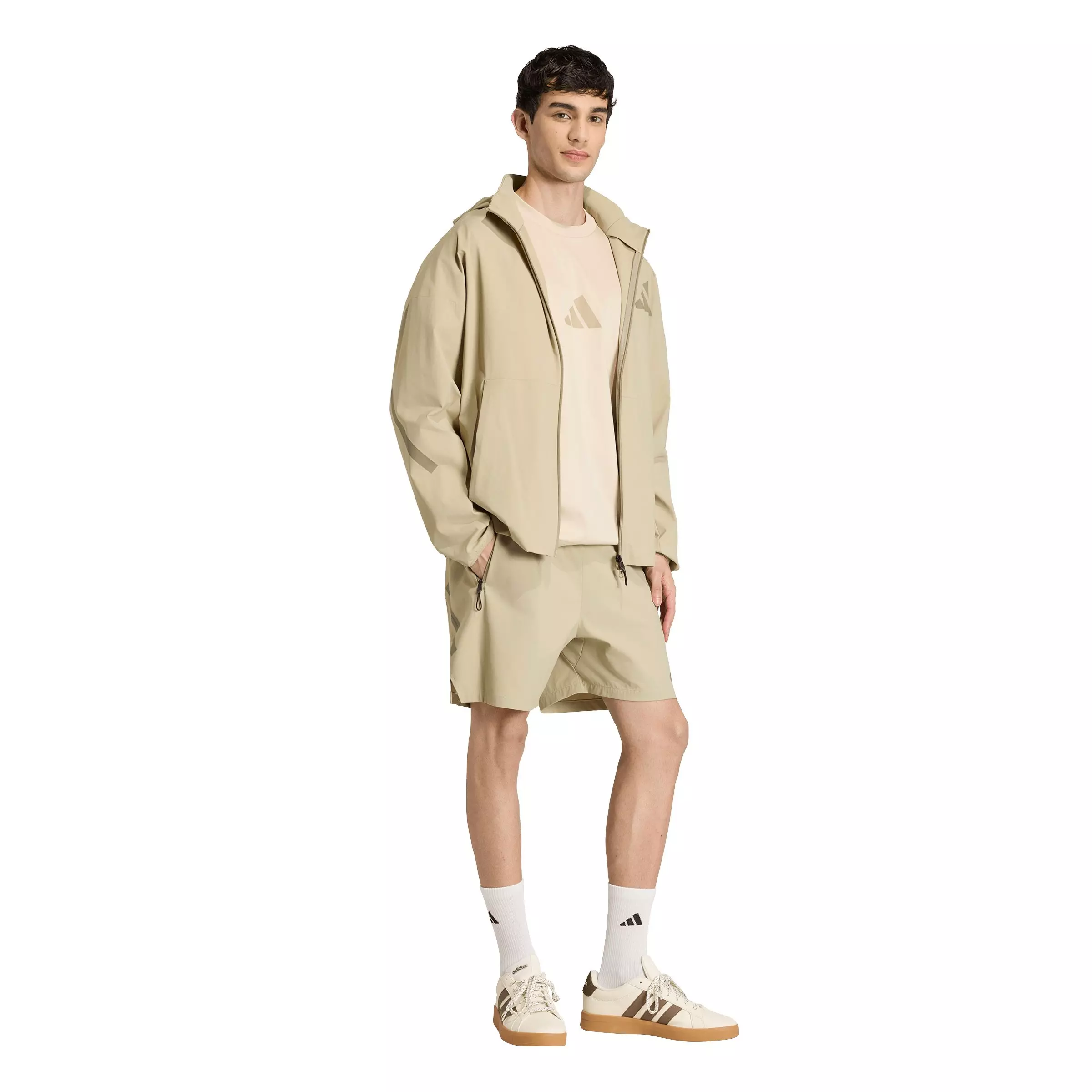 adidas Men's Z.N.E. Woven Track Top - Khaki - KHAKI