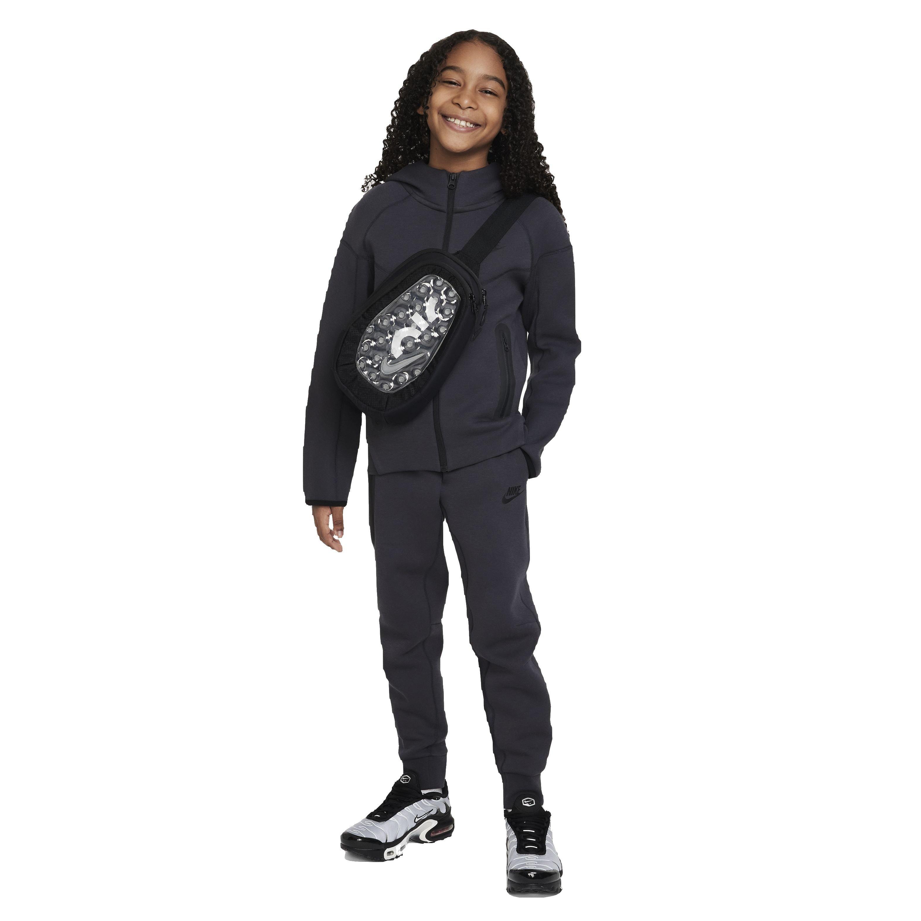 Nike Big Boys' Sportswear Tech Fleece Pant - Dark Grey - DARK GREY Thumbnail View 6