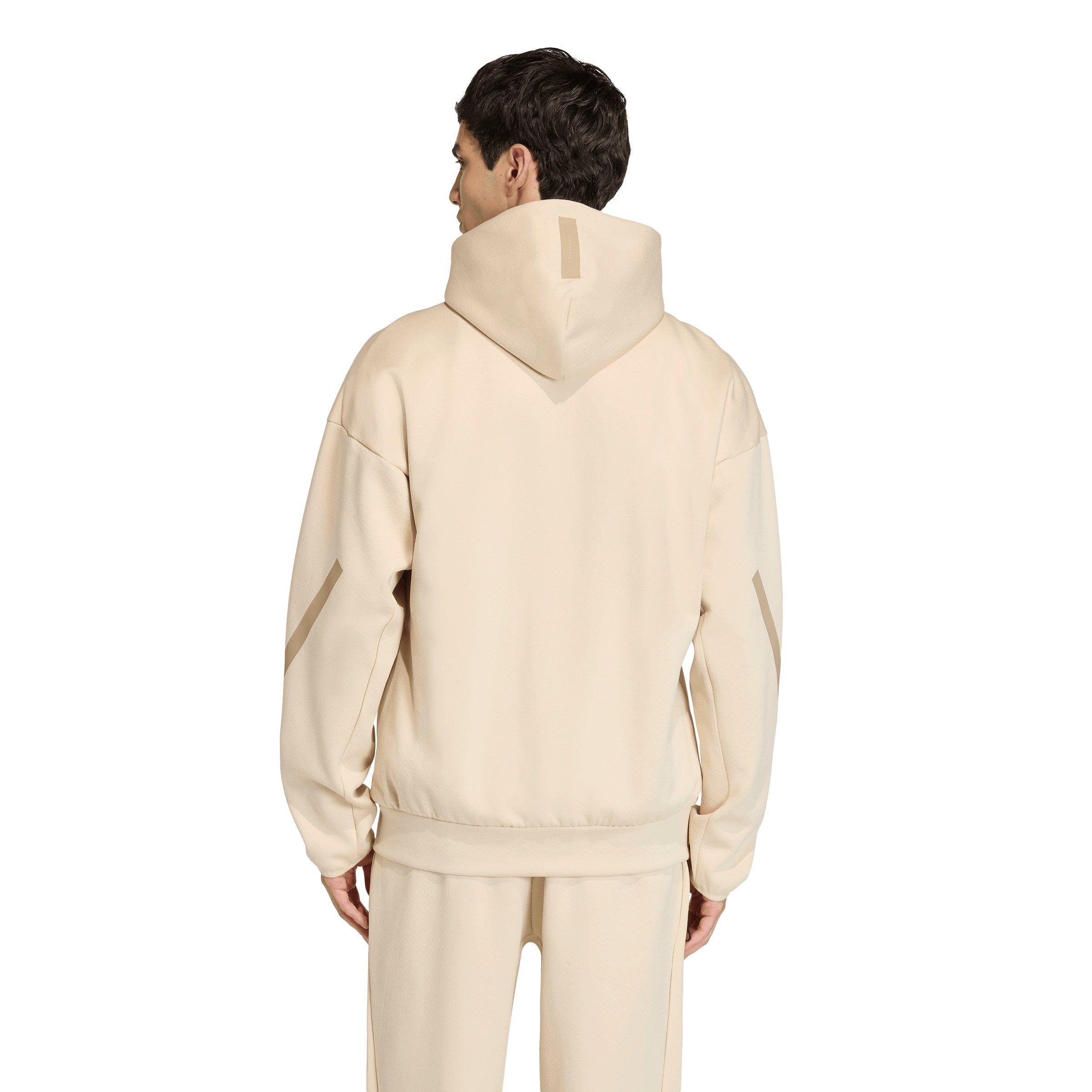 adidas Men's Z.N.E. Full-Zip Hooded Track Jacket - Cream - CREAM Thumbnail View 2
