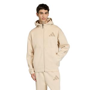 adidas Men's Z.N.E. Full-Zip Hooded Track Jacket -Cream
