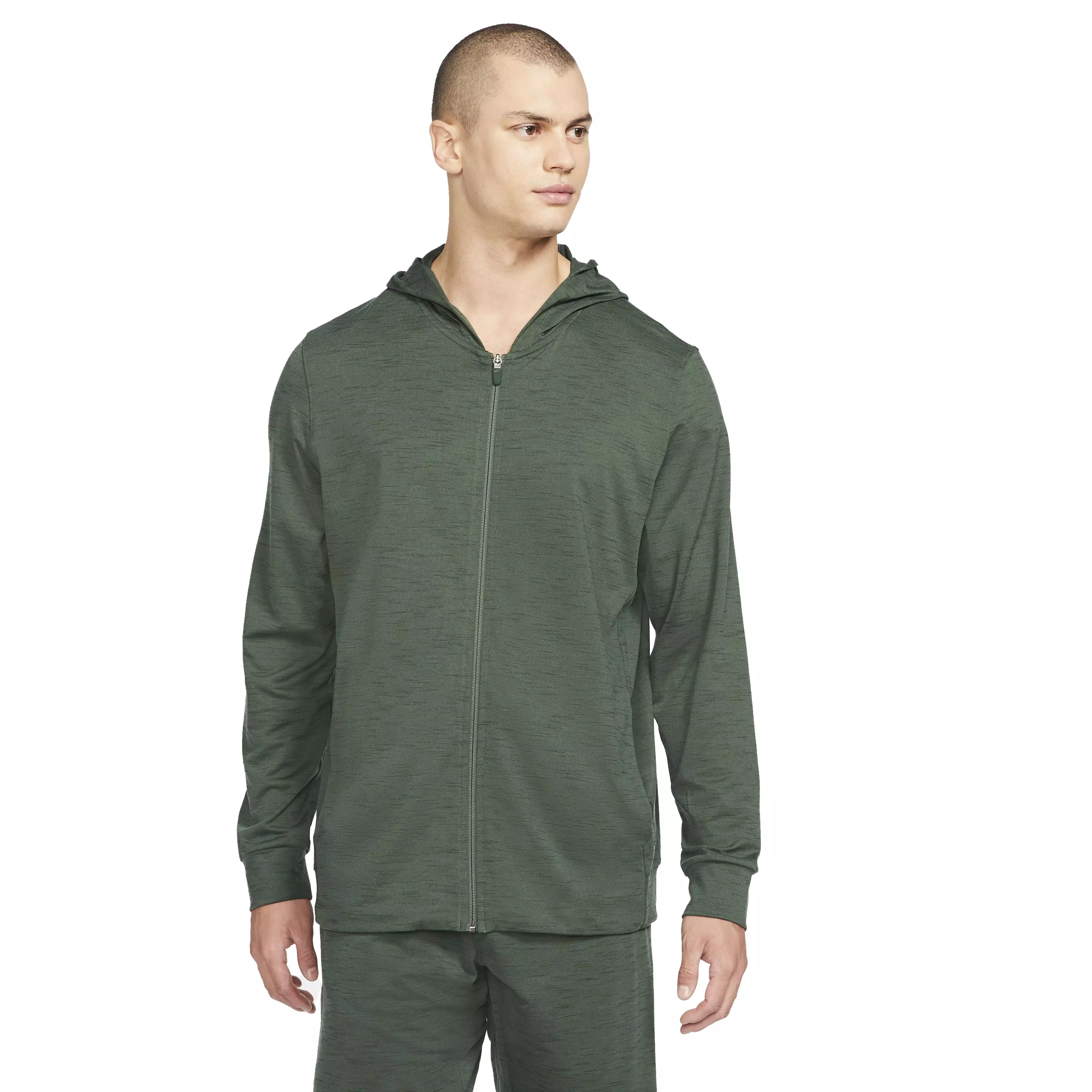 Nike Men's Yoga Dri-FIT Full-Zip Jacket - DK GREEN