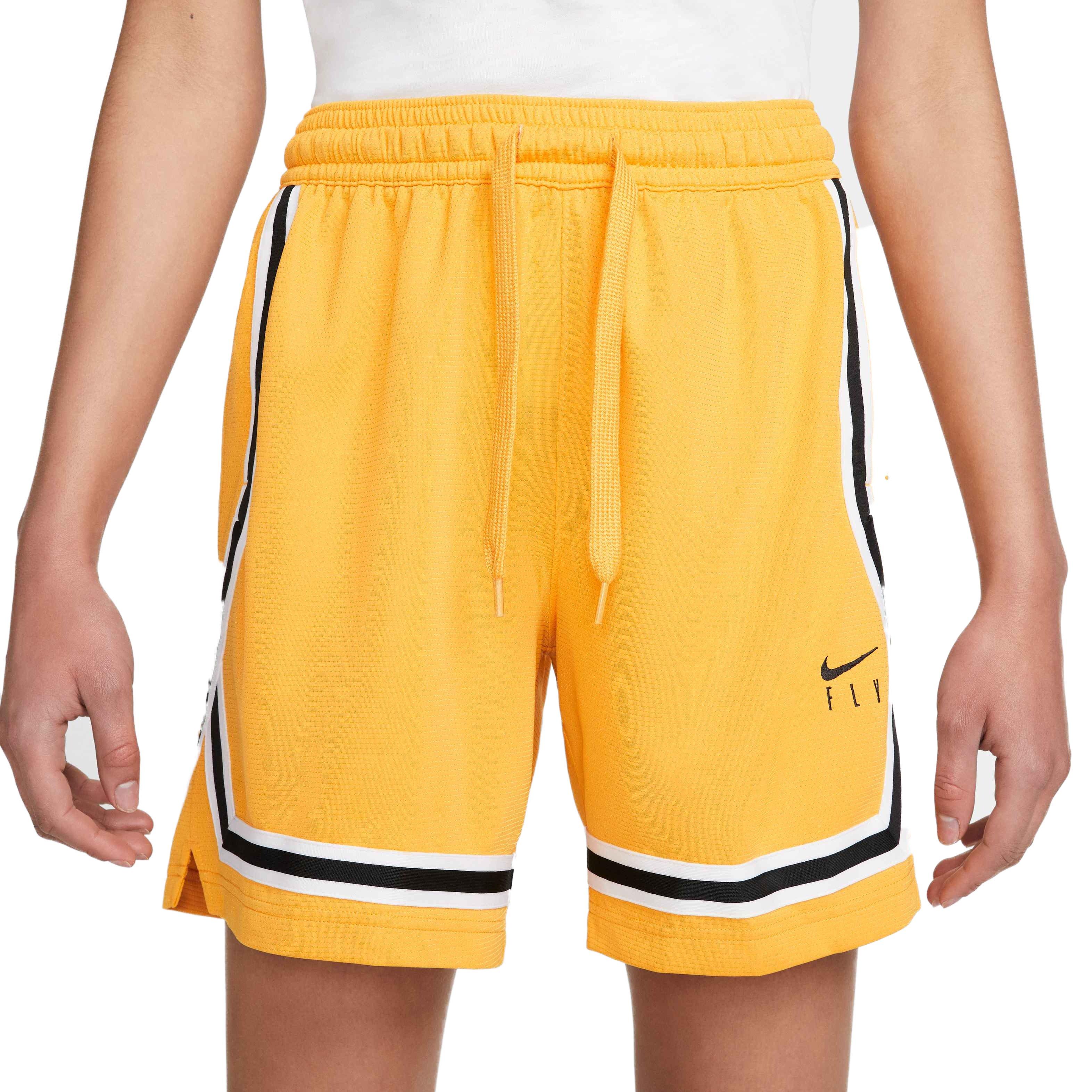 Nike Women's Fly Crossover Basketball Shorts - YELLOW Thumbnail View 1