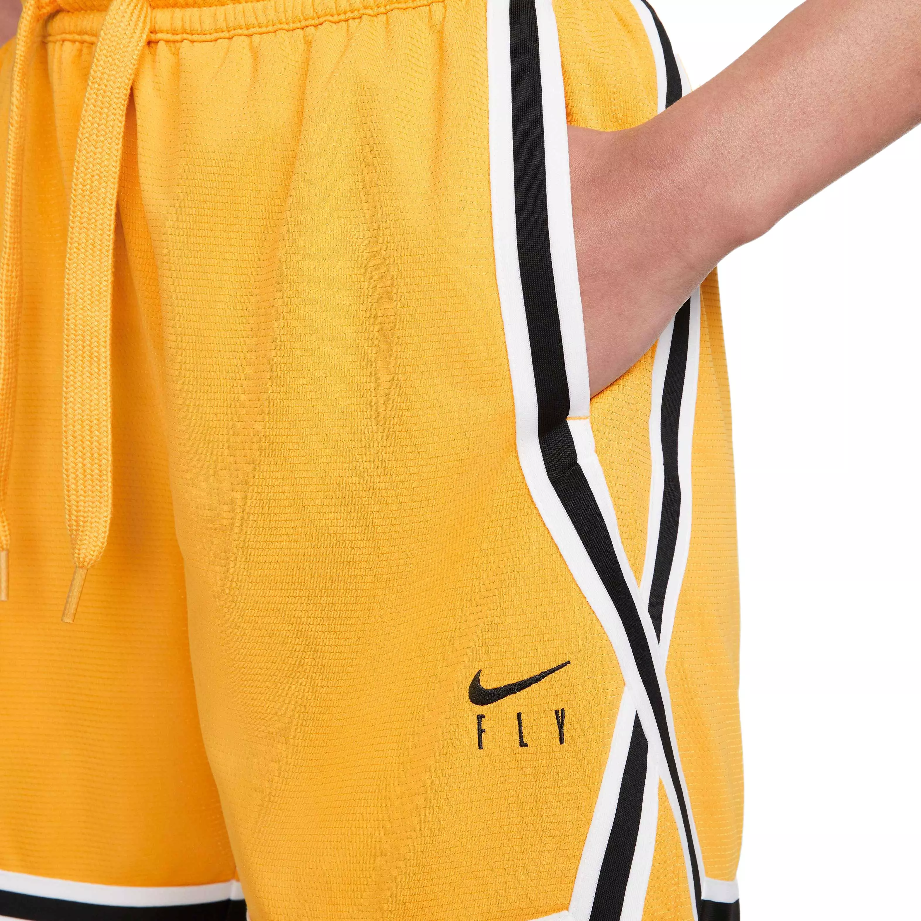 Nike Women's Fly Crossover Basketball Shorts - YELLOW
