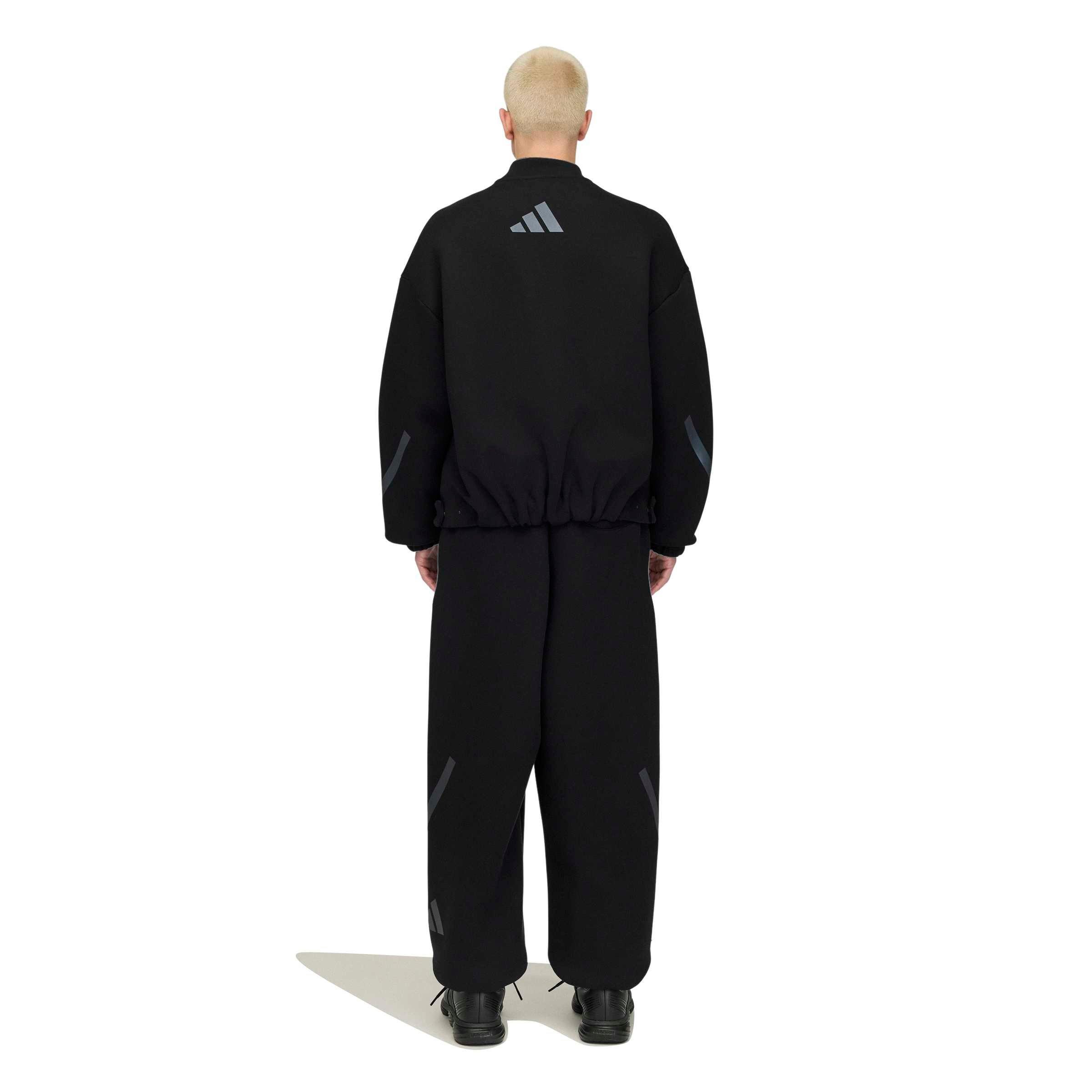 adidas Men's x entire studios Z.N.E. Uniform Full Zip Knit Track Top - BLACK Thumbnail View 2