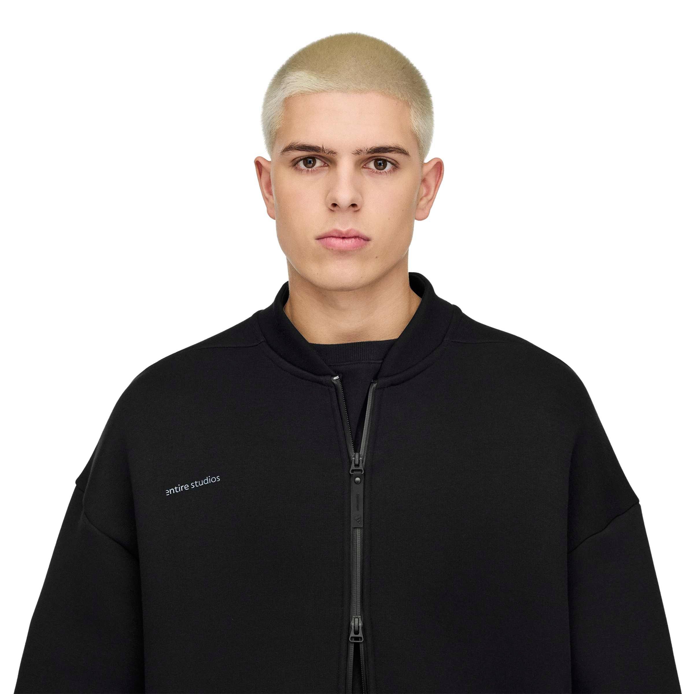 adidas Men's x entire studios Z.N.E. Uniform Full Zip Knit Track Top - BLACK Thumbnail View 3