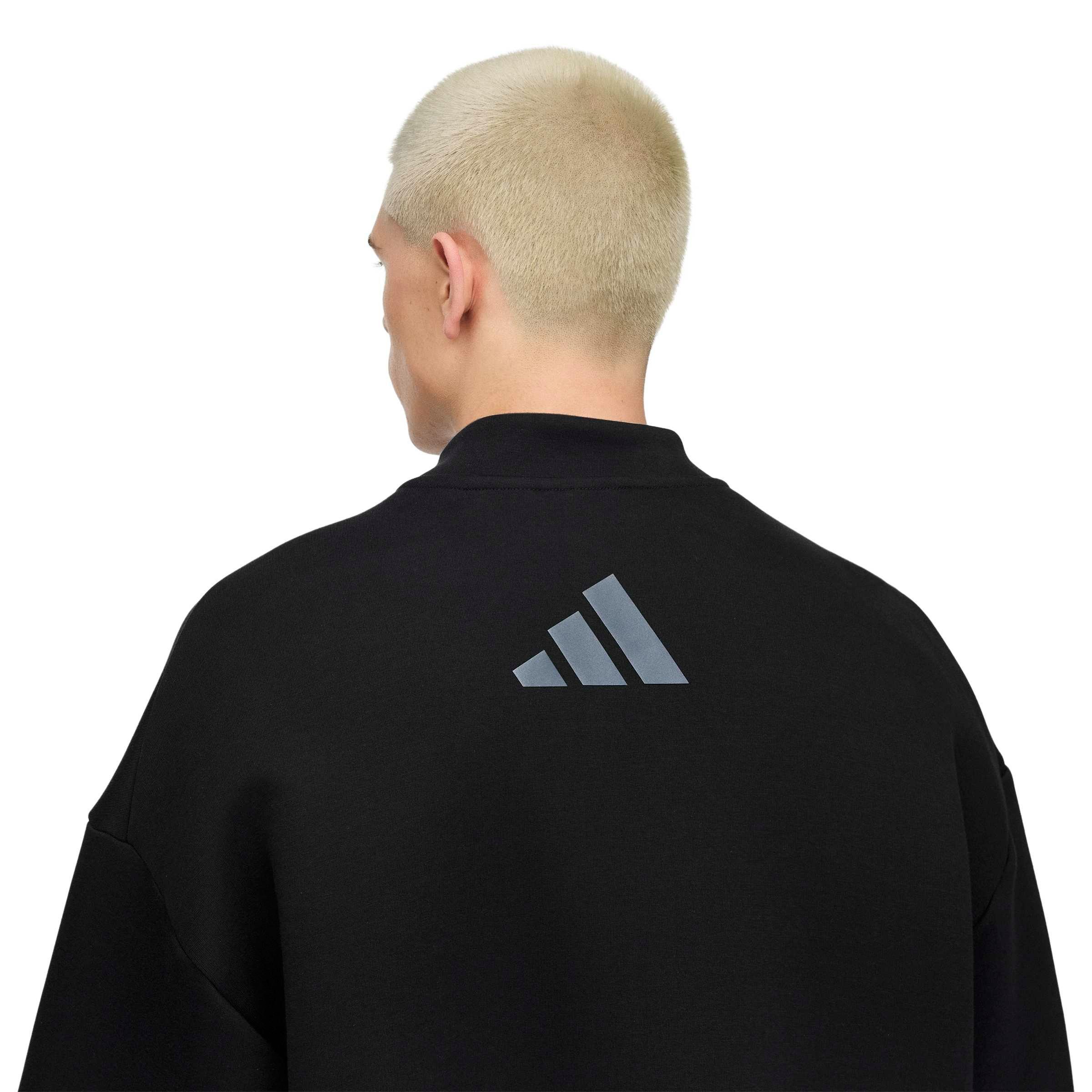 adidas Men's x entire studios Z.N.E. Uniform Full Zip Knit Track Top - BLACK Thumbnail View 4