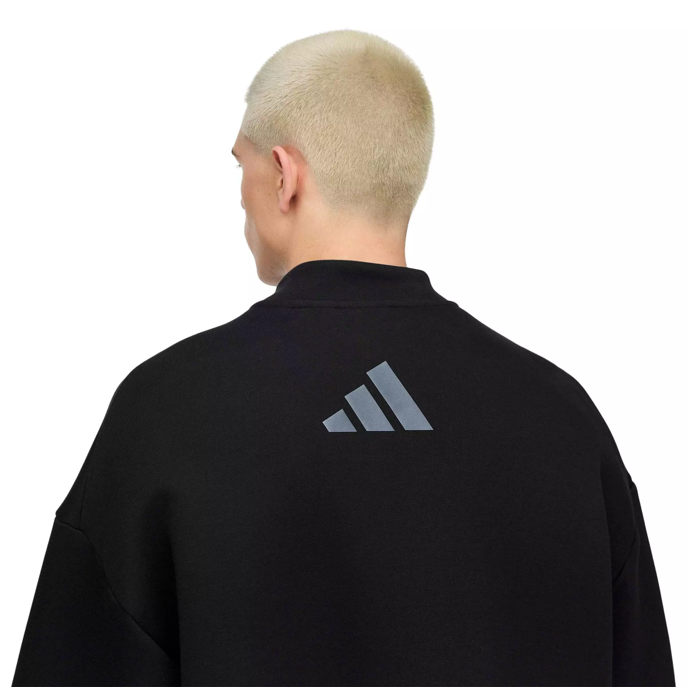 adidas Men's x entire studios Z.N.E. Uniform Full Zip Knit Track Top - BLACK