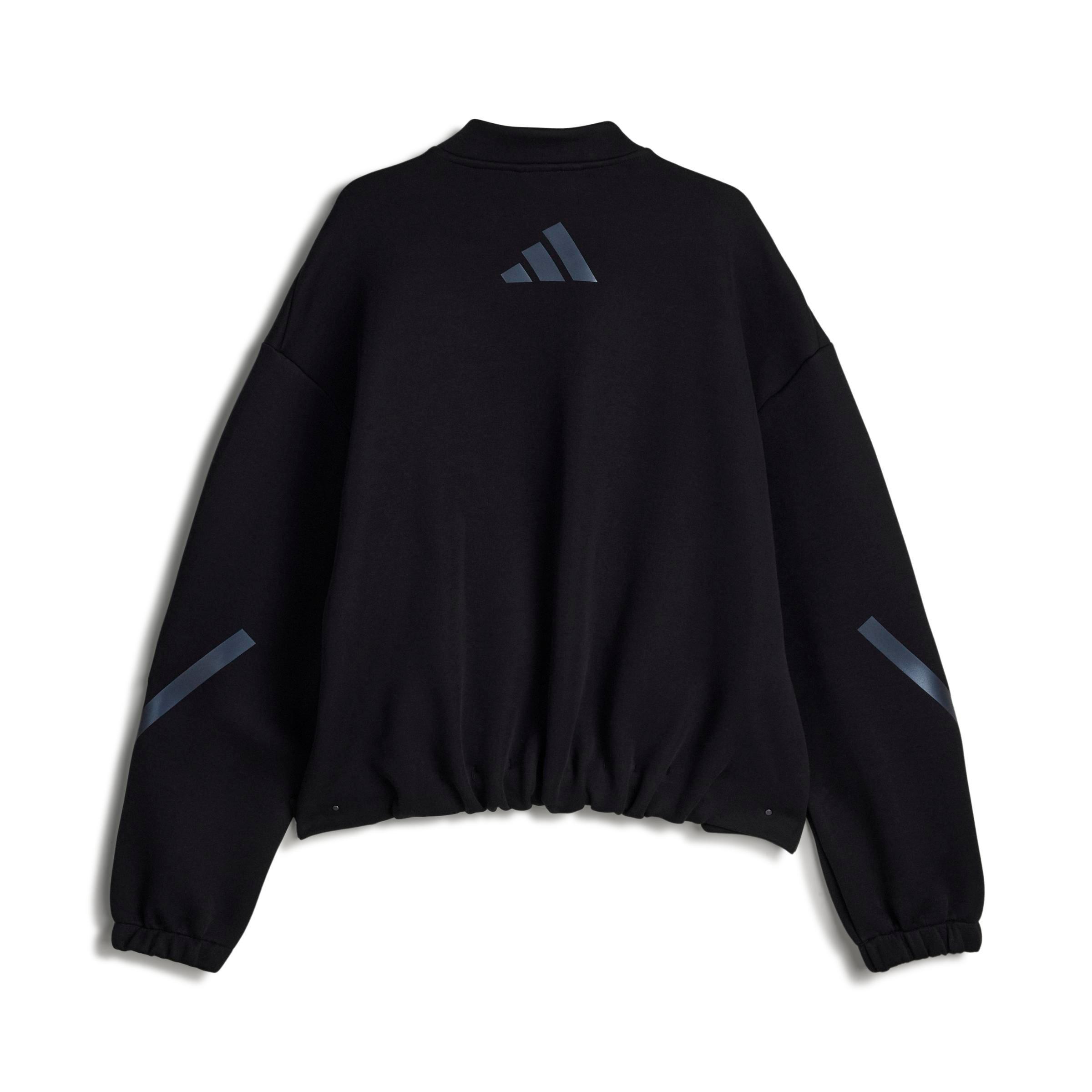adidas Men's x entire studios Z.N.E. Uniform Full Zip Knit Track Top - BLACK Thumbnail View 8