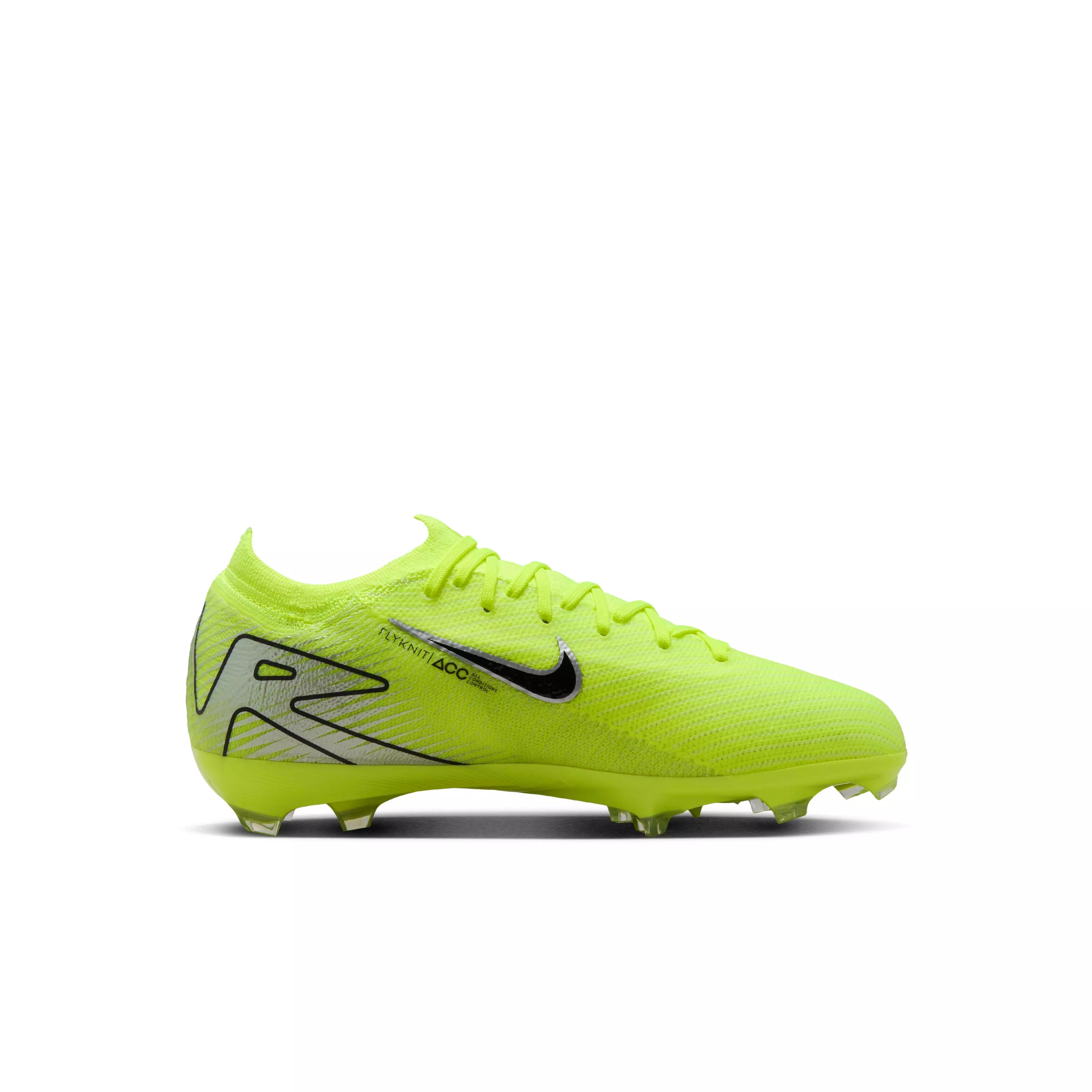 Nike Jr. Mercurial Vapor 16 Pro "Volt/Black" Preschool Kids' Soccer Cleat - VOLT/BLACK