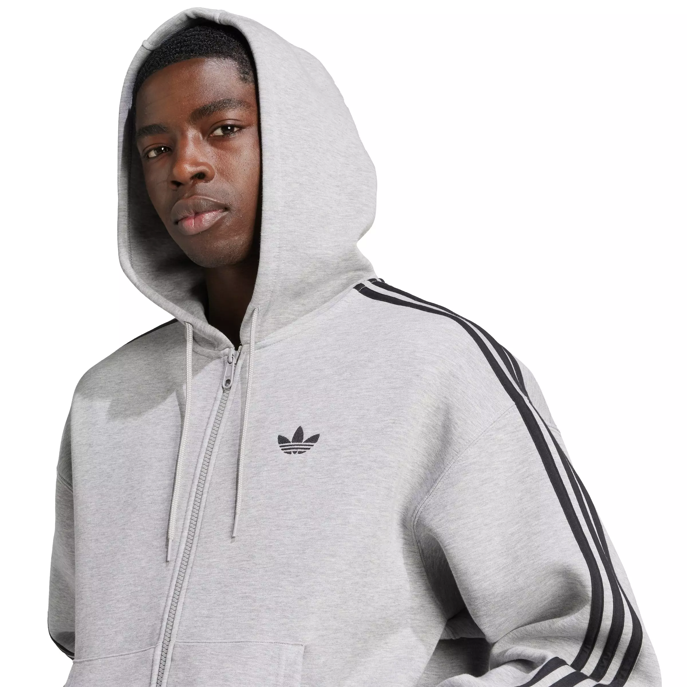adidas Originals Men's Adicolor Spacer Oversized Hoodie - Grey - GREY