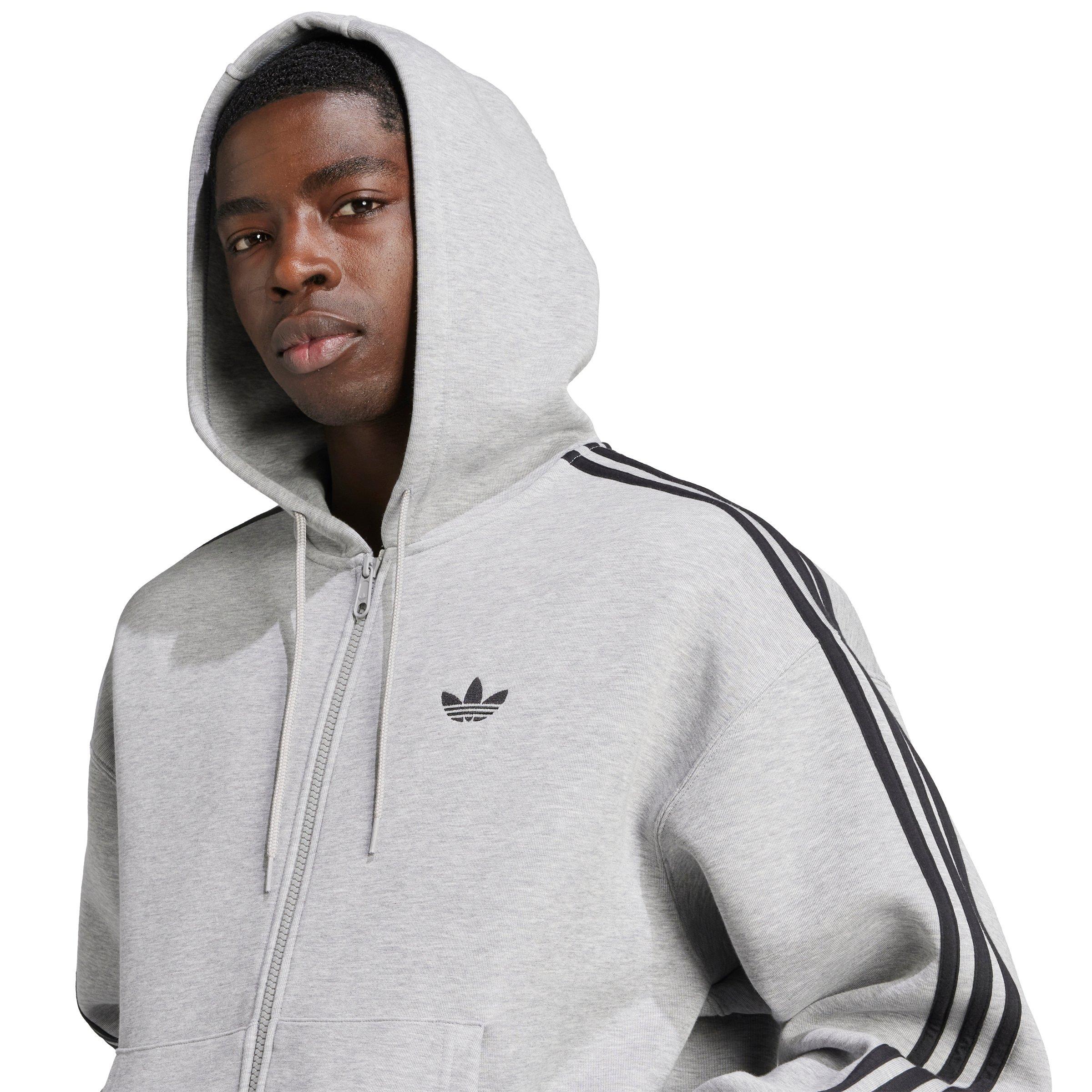 adidas Originals Men's Adicolor Spacer Oversized Hoodie -Grey - GREY Thumbnail View 3