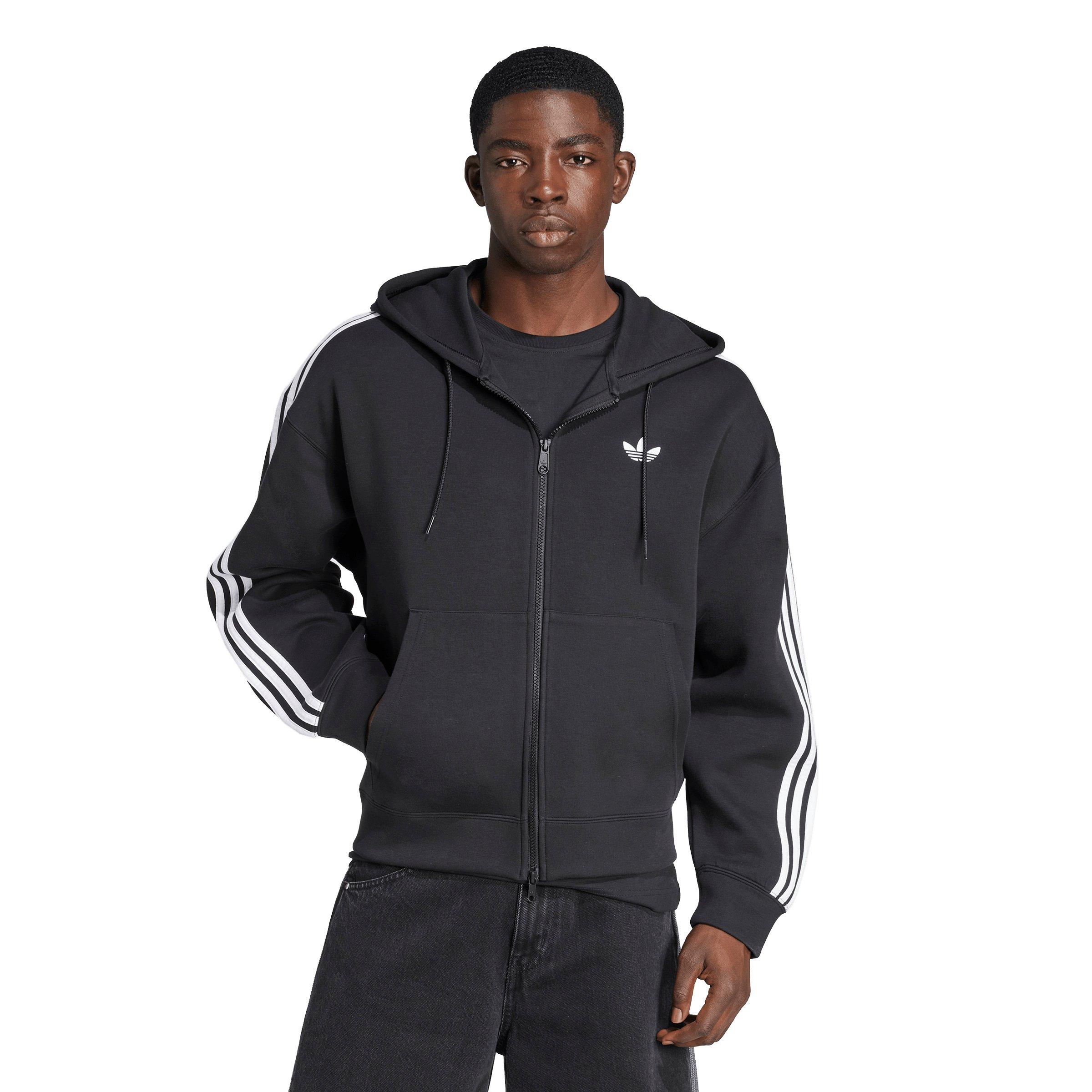 adidas Originals Men's Adicolor Spacer Oversized Hoodie - Black - BLACK Thumbnail View 1