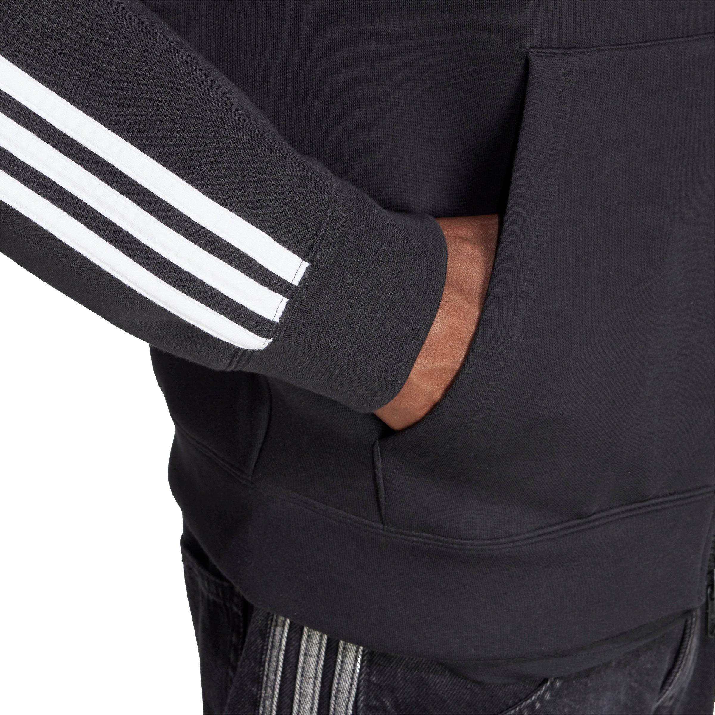 adidas Originals Men's Adicolor Spacer Oversized Hoodie - Black - BLACK Thumbnail View 3