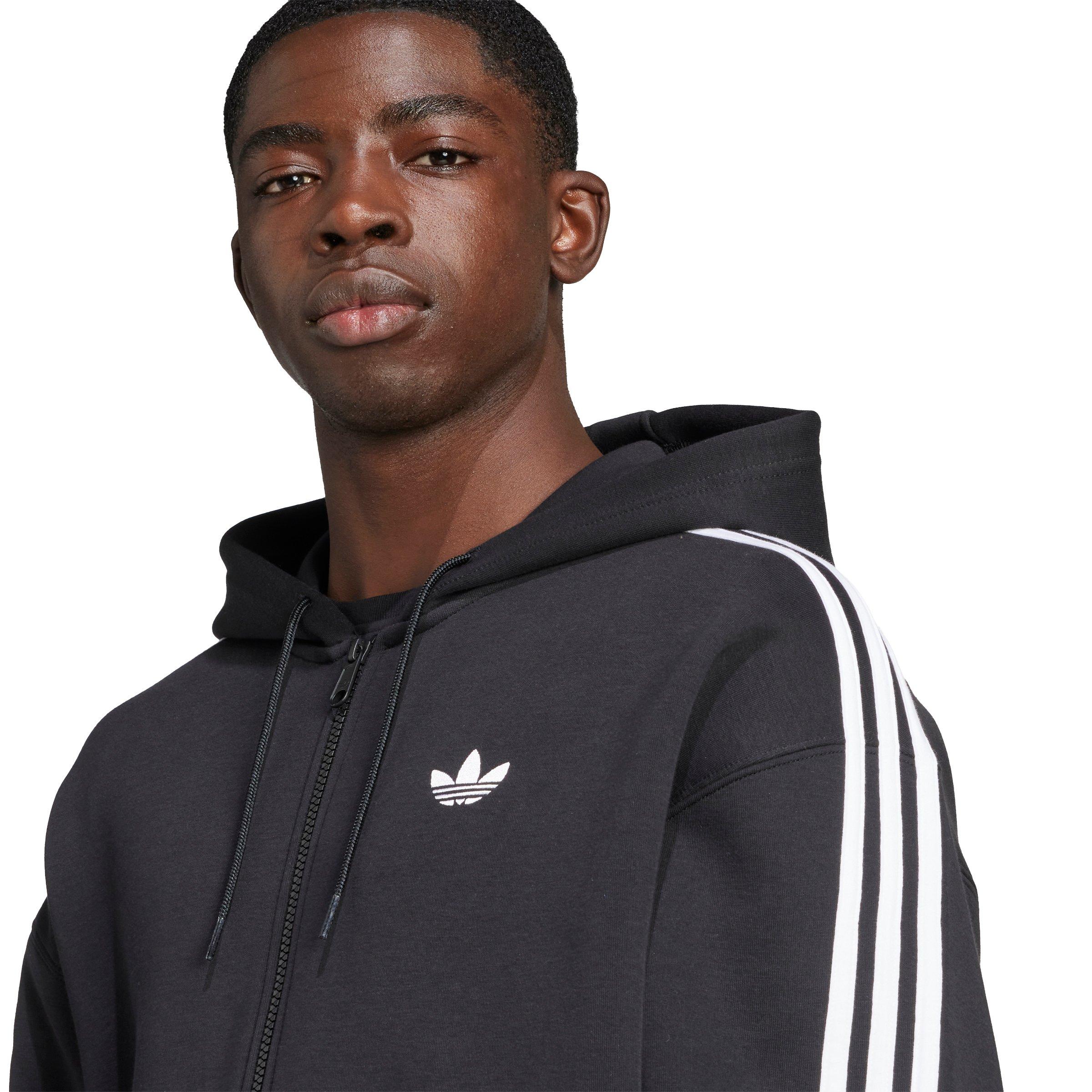 adidas Originals Men's Adicolor Spacer Oversized Hoodie - Black - BLACK Thumbnail View 4