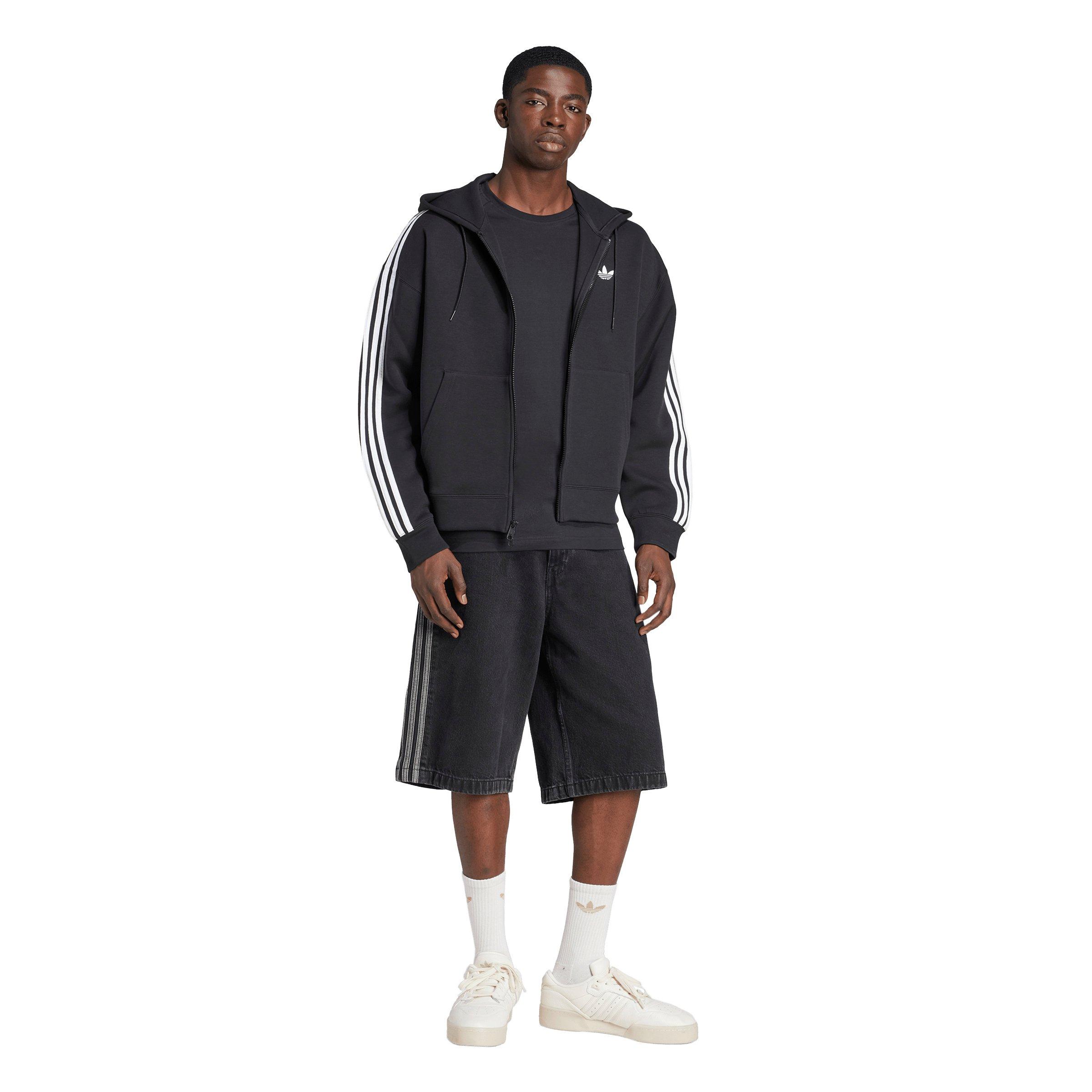 adidas Originals Men's Adicolor Spacer Oversized Hoodie -Black - BLACK Thumbnail View 5