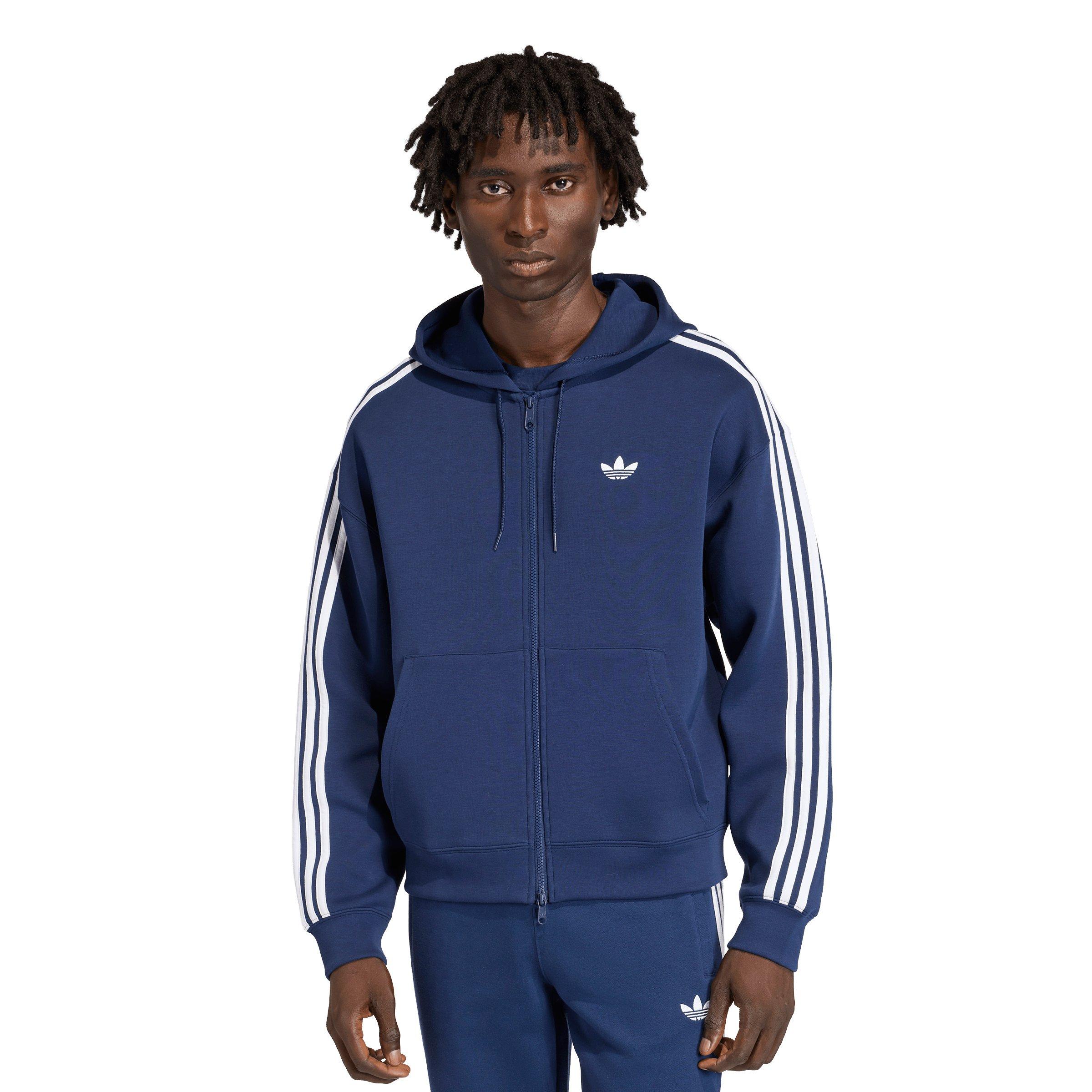 adidas Originals Men's Adicolor Spacer Oversized Hoodie - Indigo - INDIGO Thumbnail View 1
