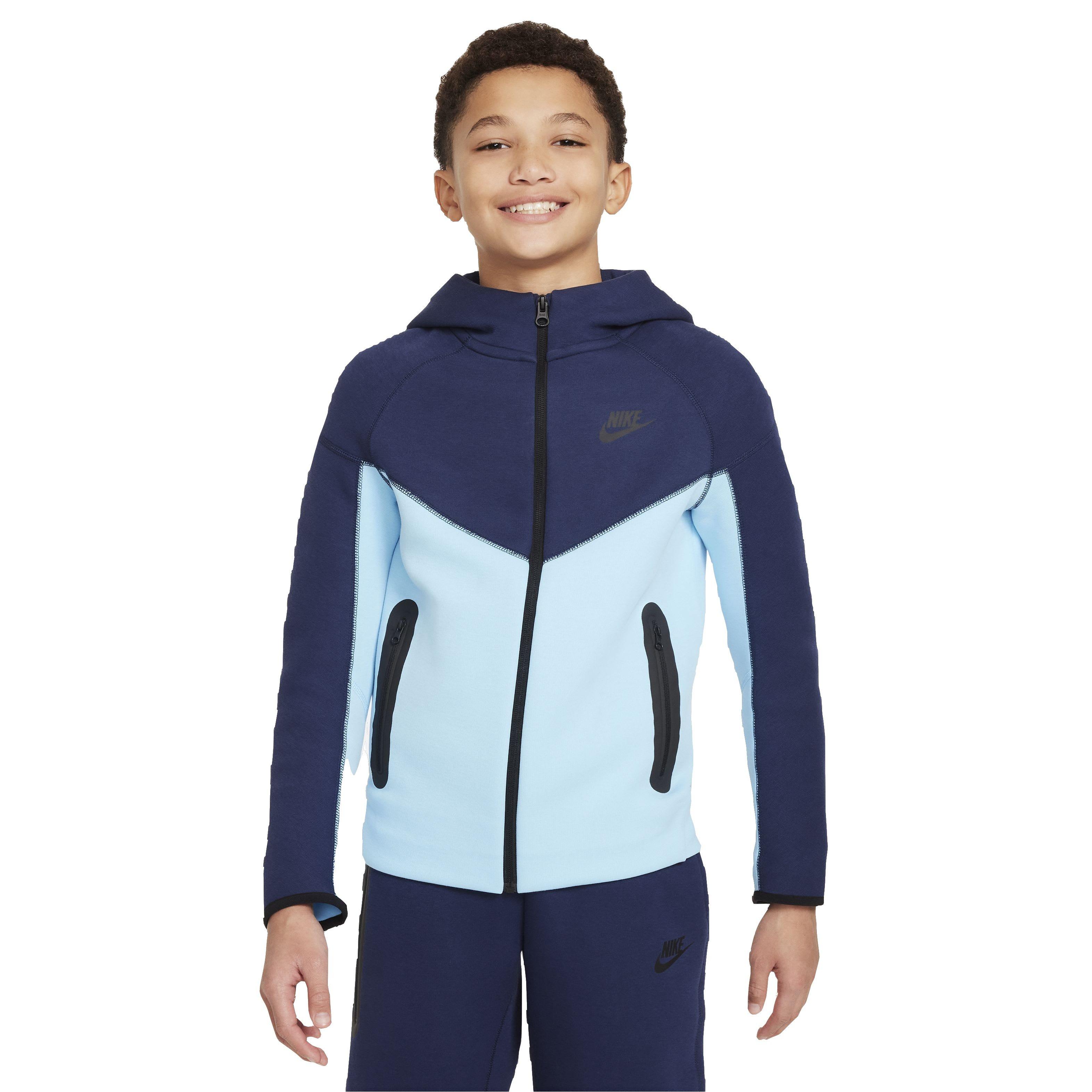 Nike Big Boys' Sportswear Full-Zip Tech Fleece Jacket - Navy/Blue - NAVY/BLUE Thumbnail View 1