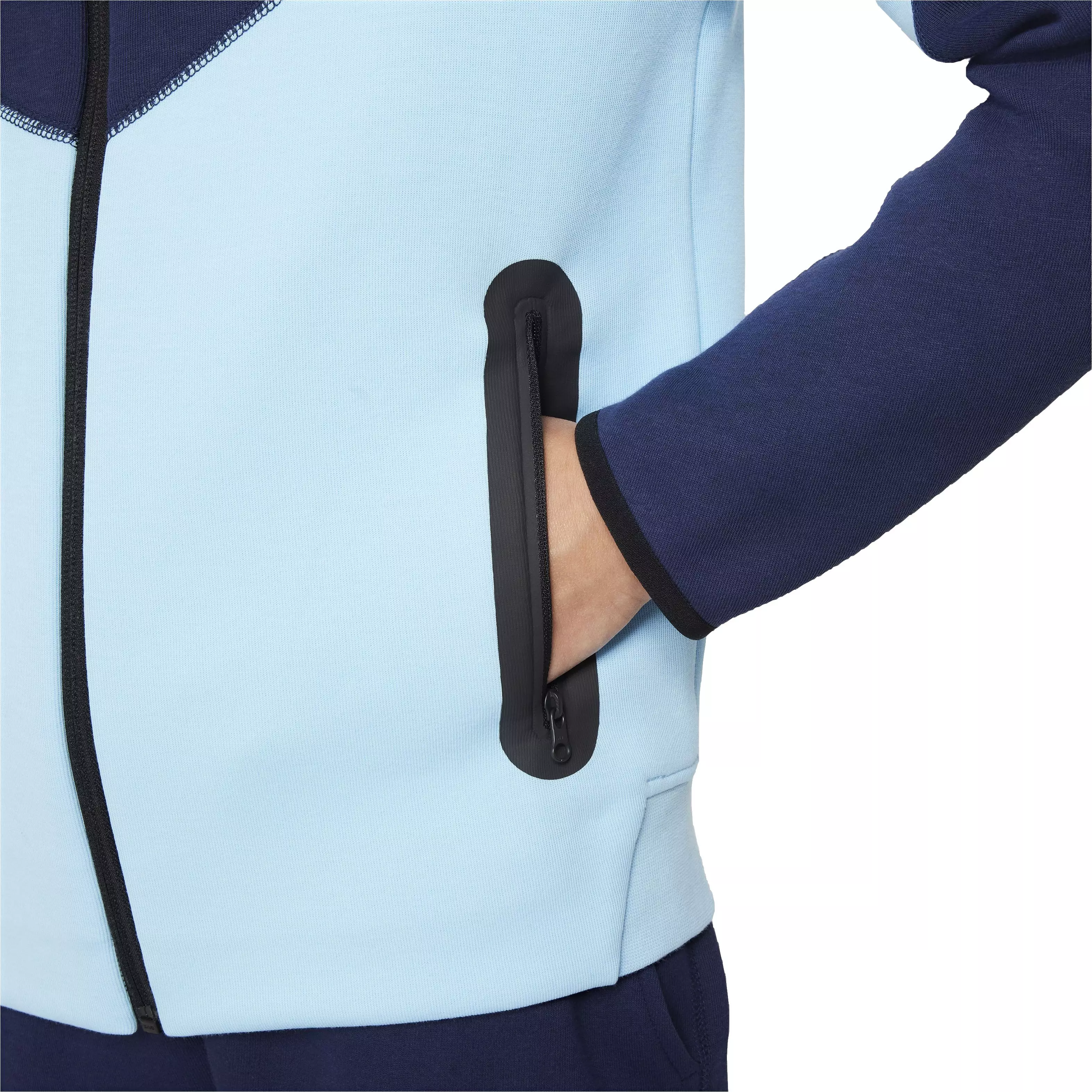 Nike Big Boys' Sportswear Full-Zip Tech Fleece Jacket - Navy/Blue - NAVY/BLUE