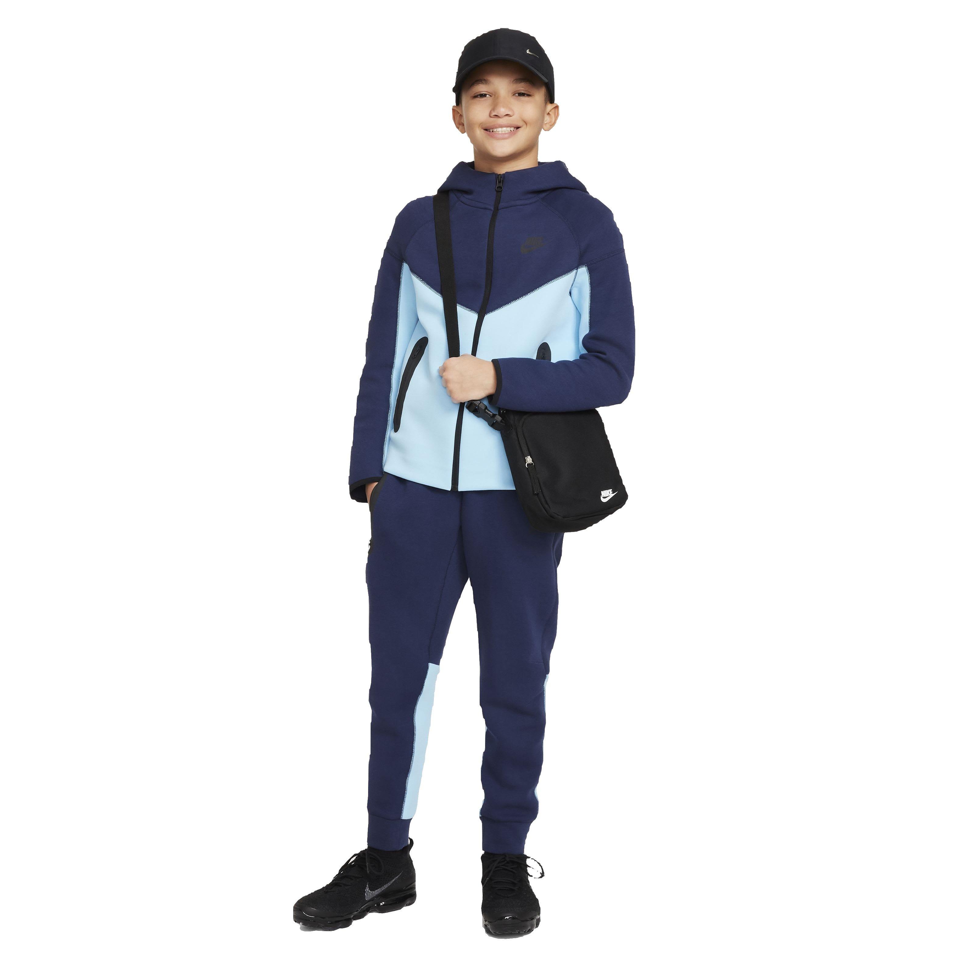 Nike Big Boys' Sportswear Full-Zip Tech Fleece Jacket - Navy/Blue - NAVY/BLUE Thumbnail View 5