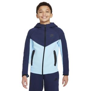 Nike Big Boys' Sportswear Full-Zip Tech Fleece Jacket - Navy/Blue