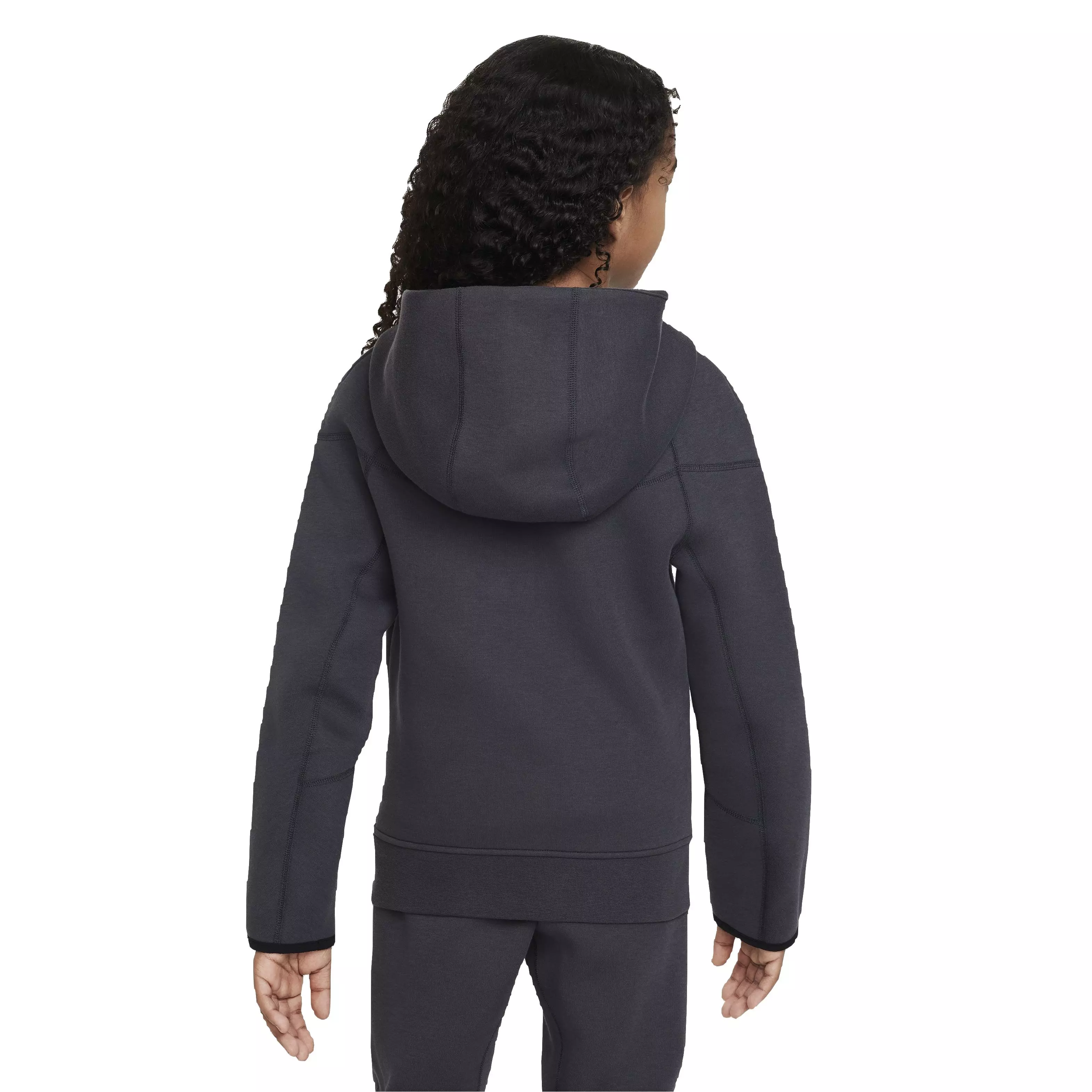 Nike Big Boys' Sportswear Full-Zip Tech Fleece Jacket - Dark Grey - DARK GREY