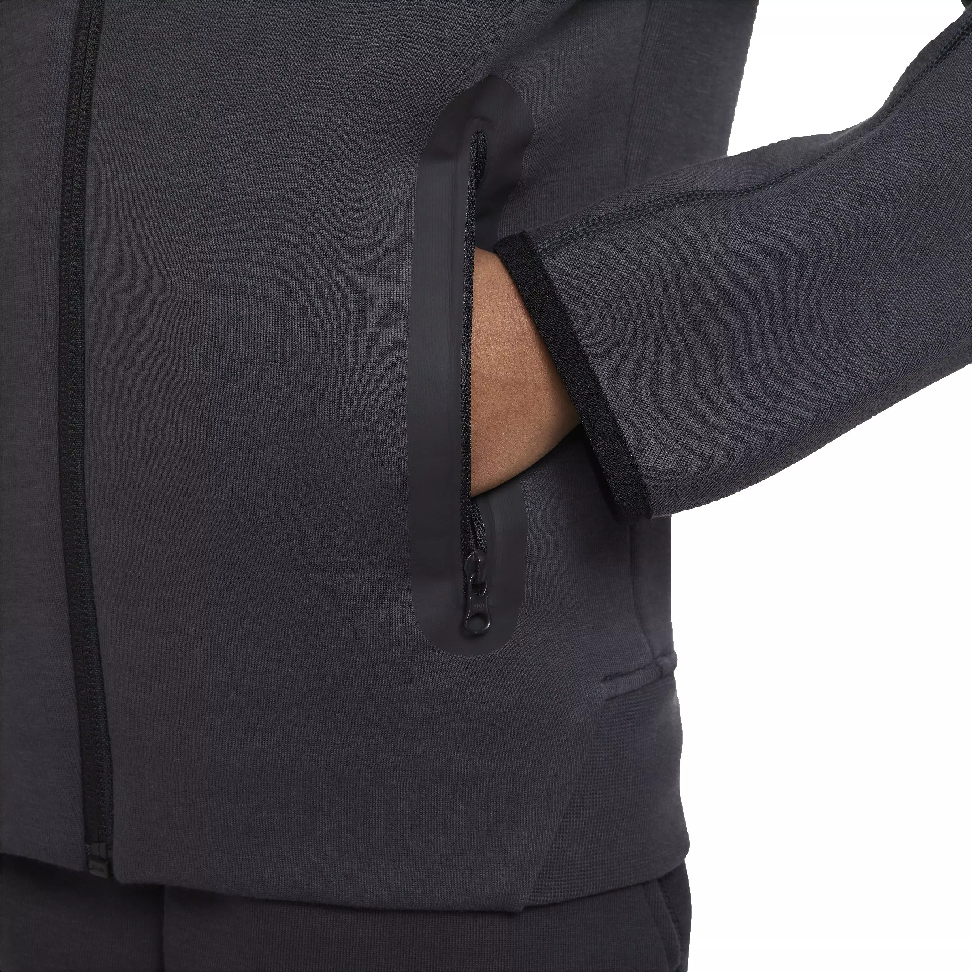 Nike Big Boys' Sportswear Full-Zip Tech Fleece Jacket - Dark Grey - DARK GREY