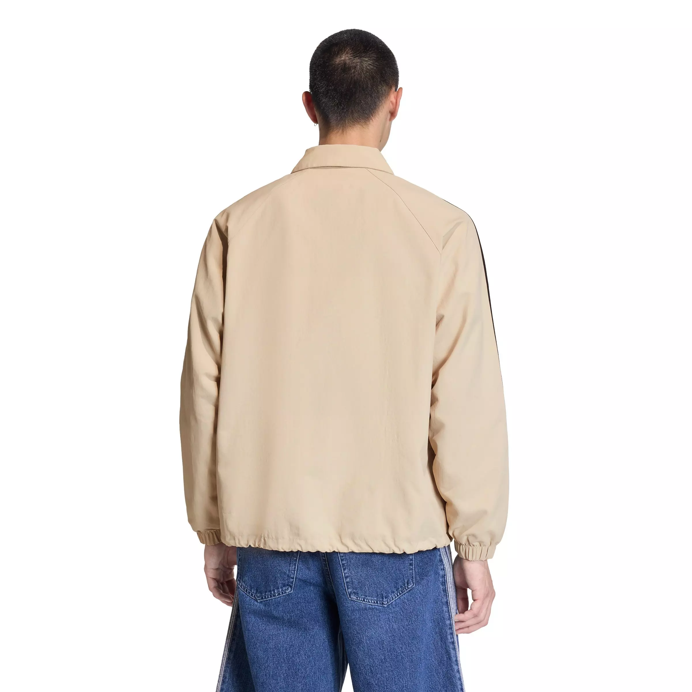 adidas Originals Men's 3-Stripes Coach Jacket -Khaki - KHAKI