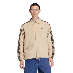 adidas Originals Men's 3-Stripes Coach Jacket -Khaki