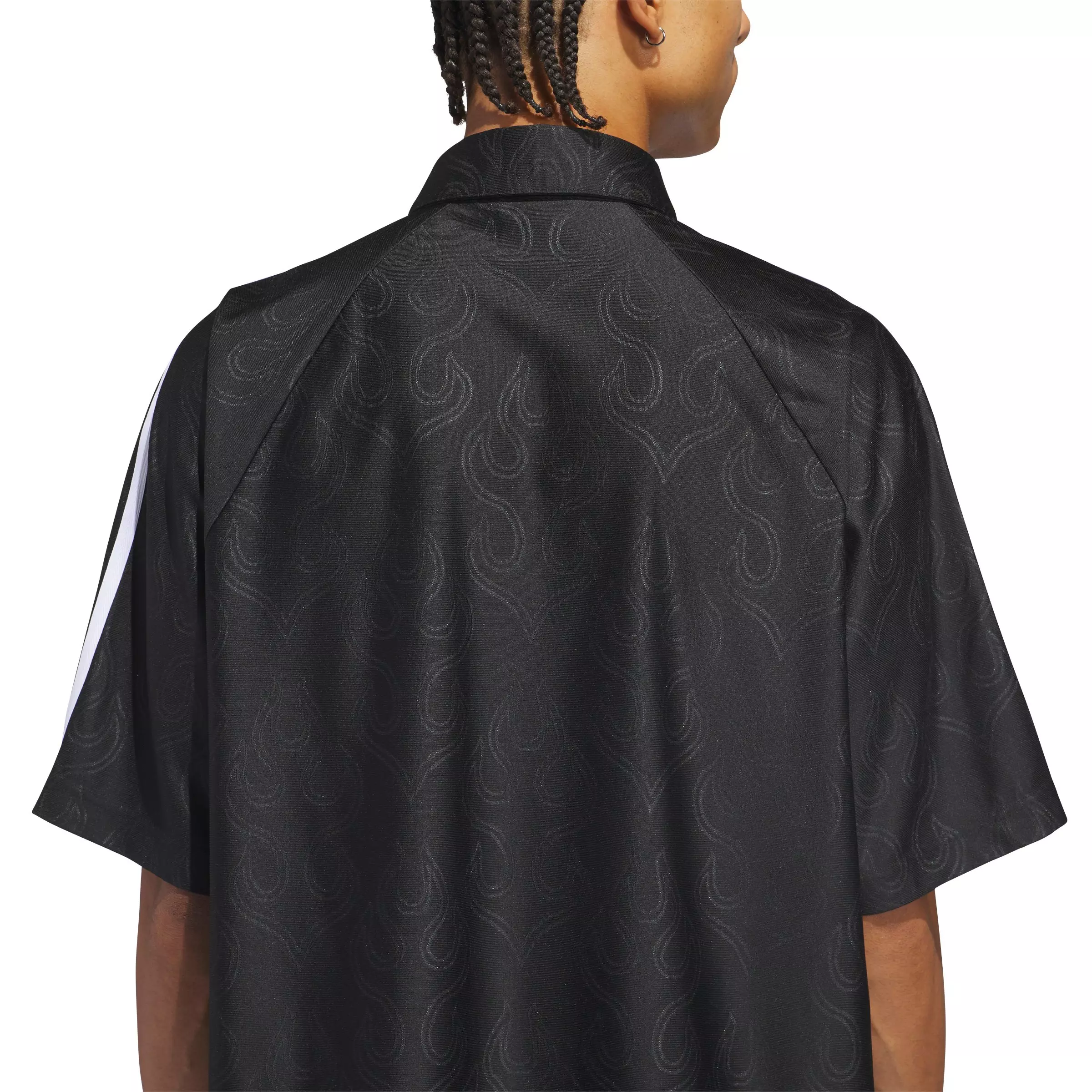 adidas Originals Men's Basketball Flame Long-Sleeve Top - Black - BLACK