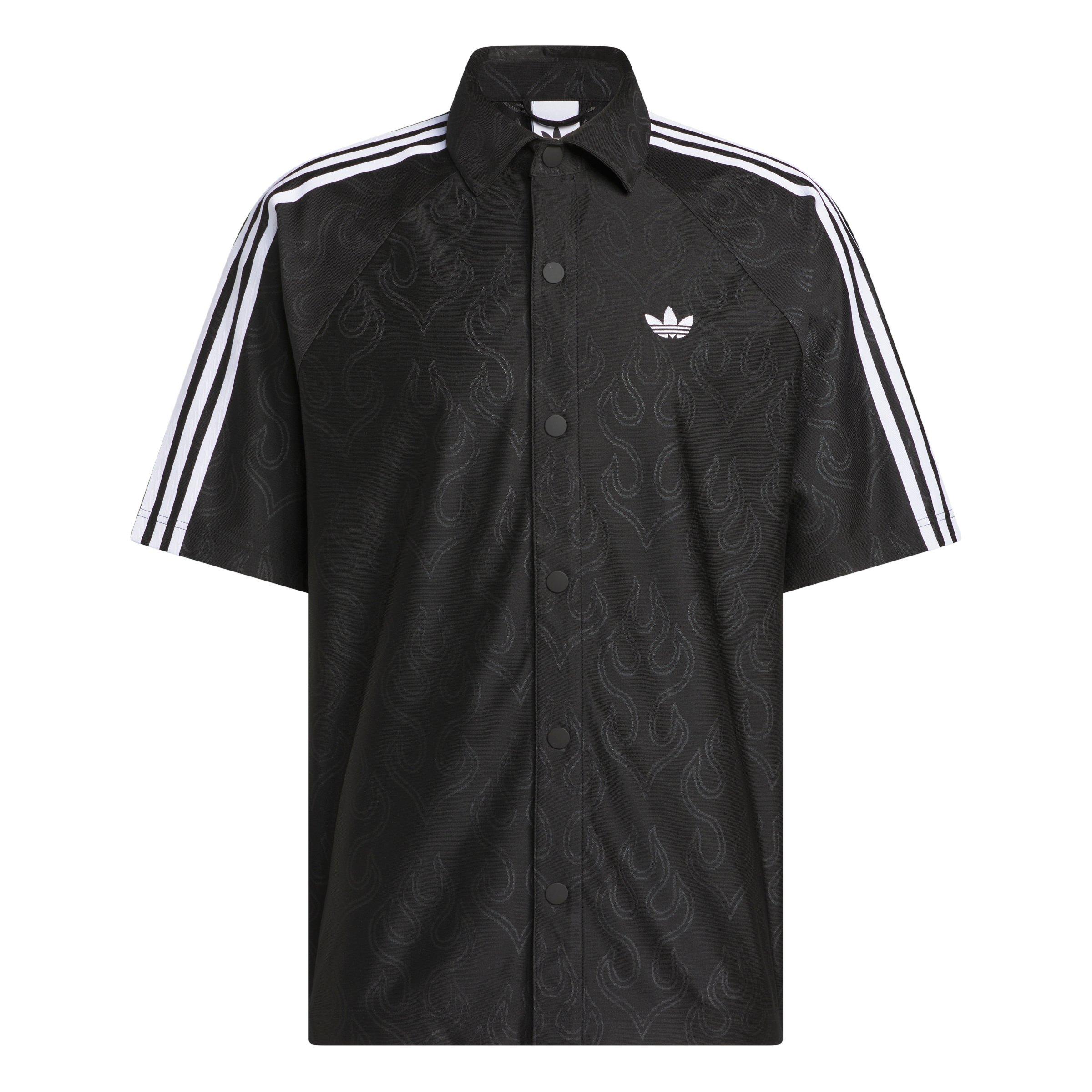 adidas Originals Men's Basketball Flame Long-Sleeve Top - Black - BLACK Thumbnail View 6