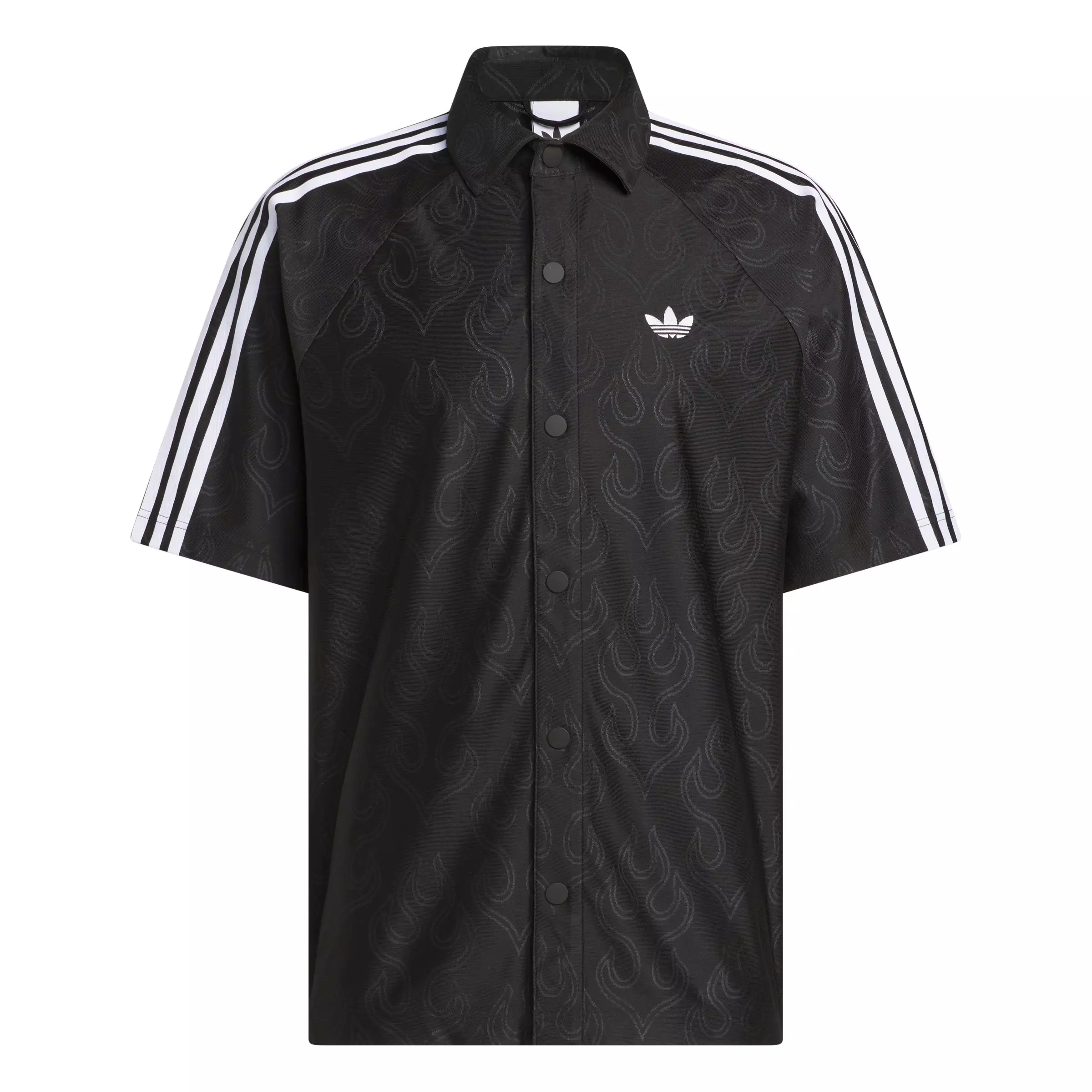 adidas Originals Men's Basketball Flame Long-Sleeve Top -Black - BLACK