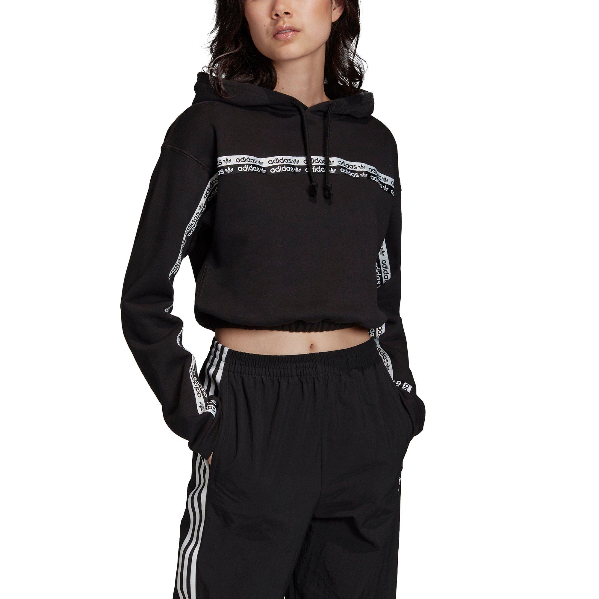 black cropped adidas hoodie