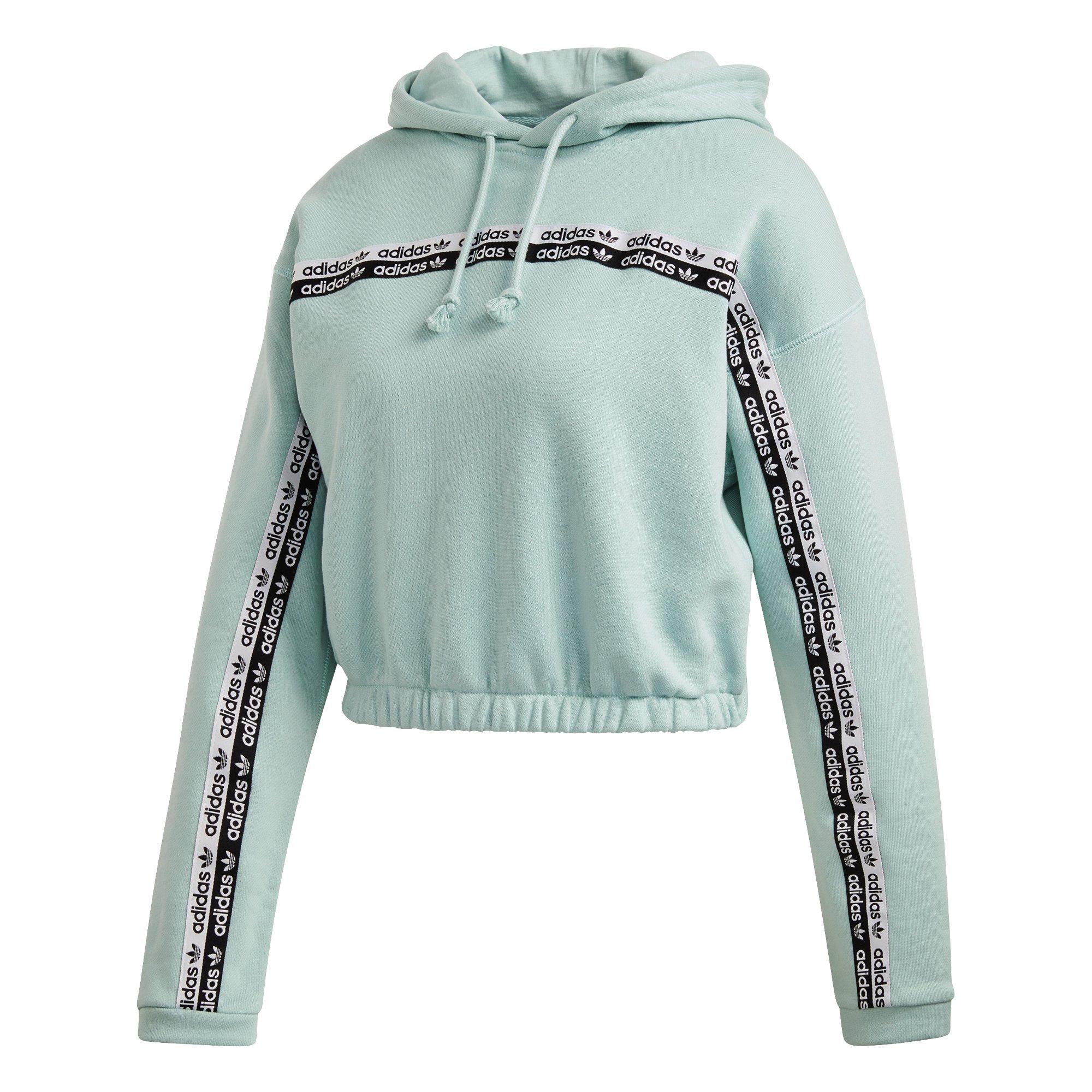 green adidas cropped hoodie